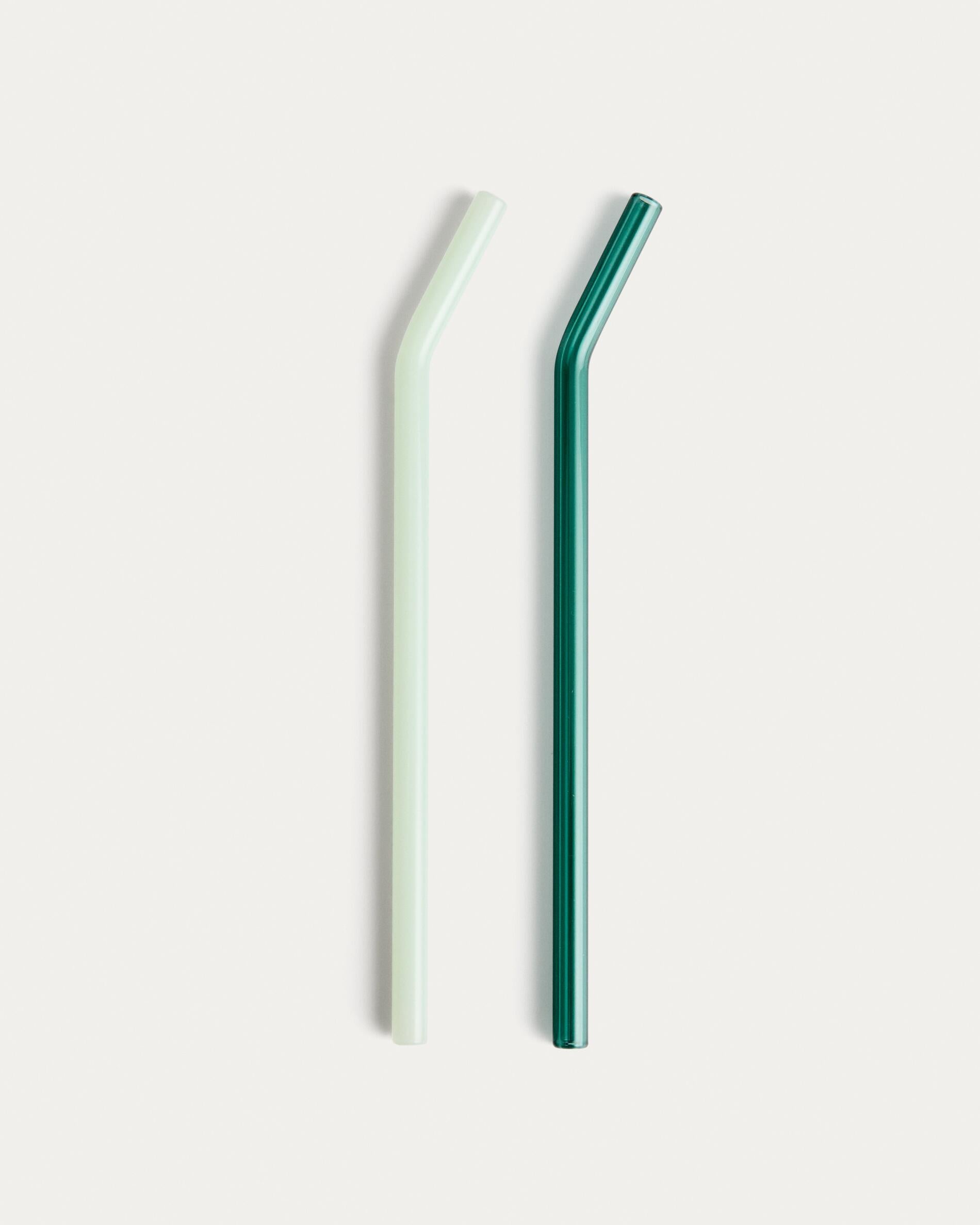 Micla set of 6 glass straws 10.5 cm - Product View