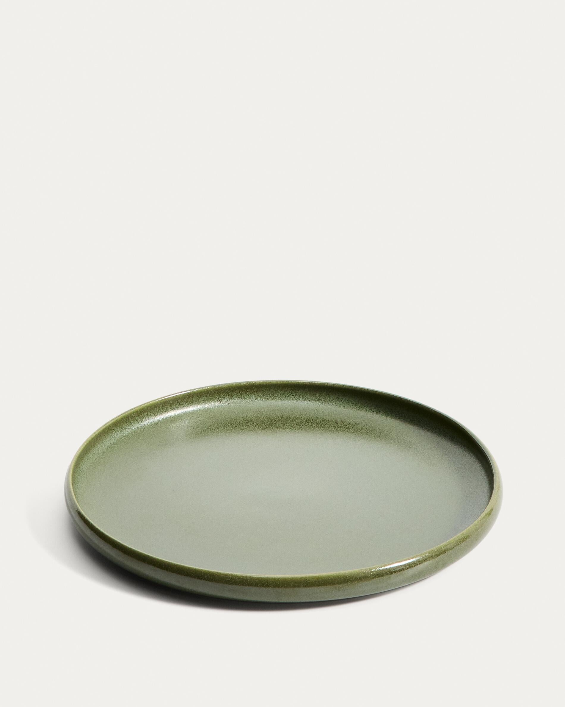 Uilo green ceramic plate - Product View