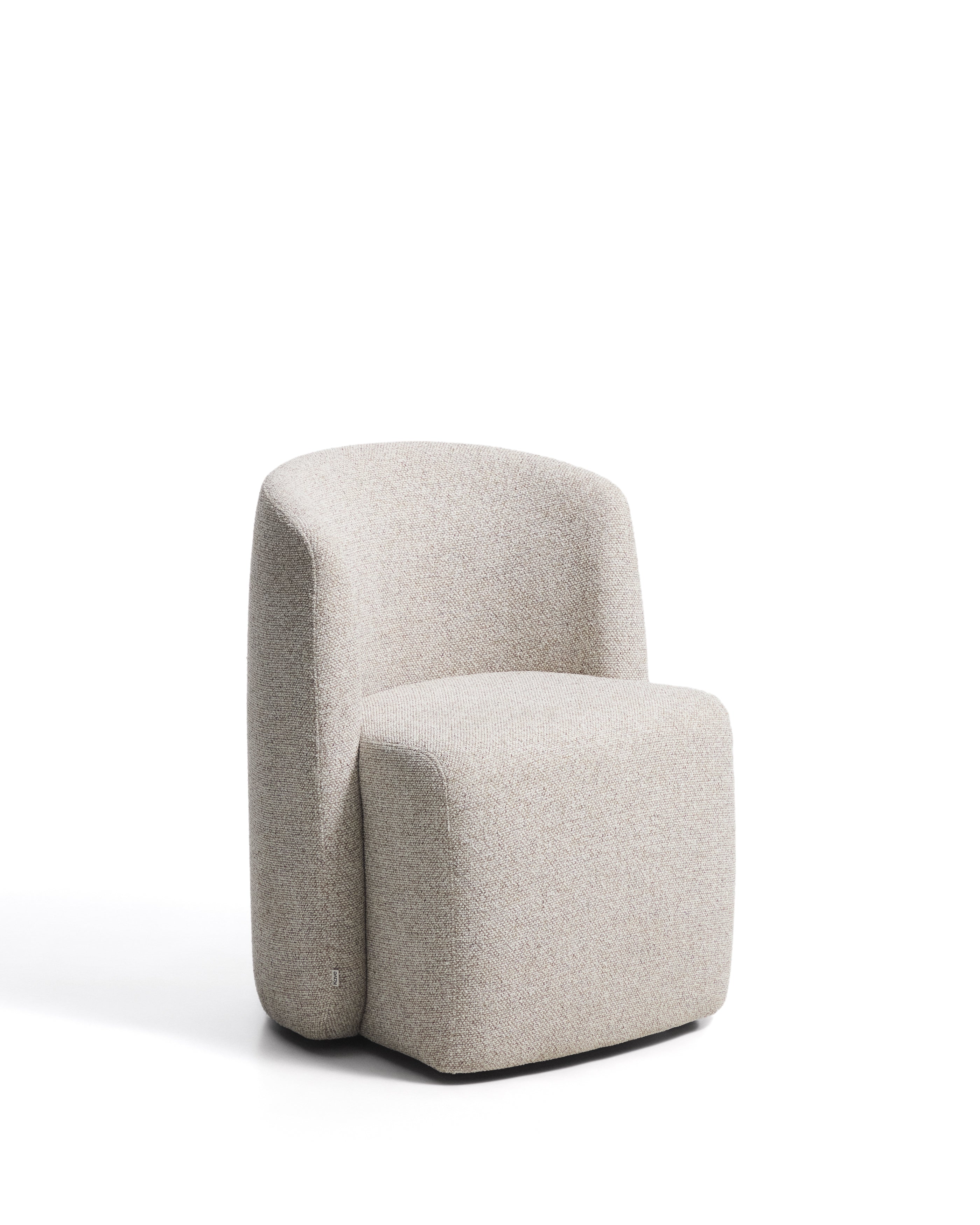 Corvena chair in beige chenille FSC Mix Credit - Product Image