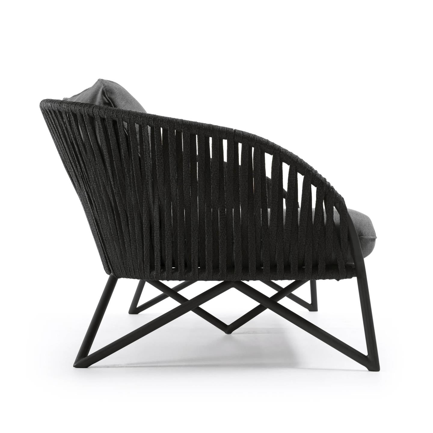 3 seater Branzie sofa in black cord, 180 cm - Product Image