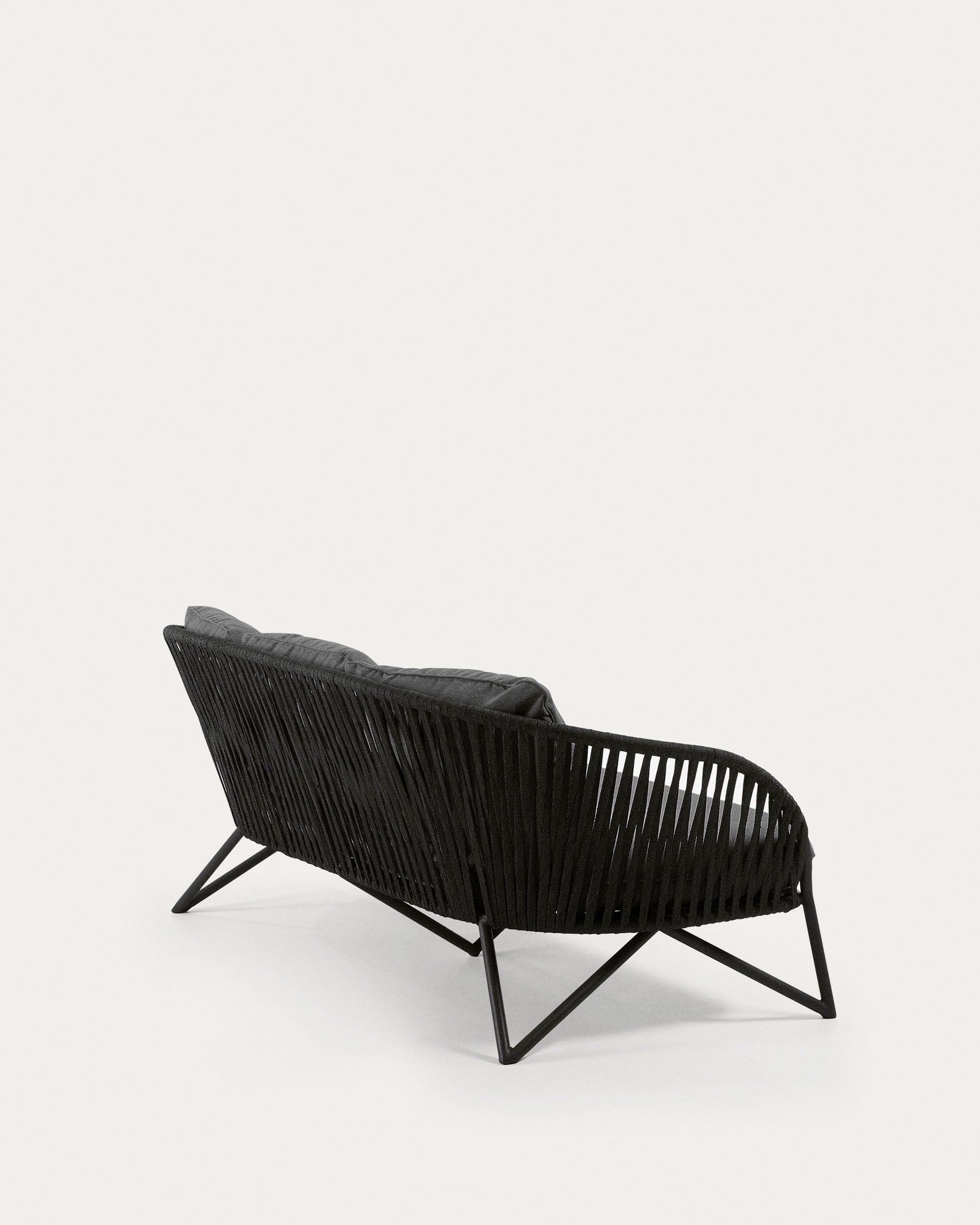 3 seater Branzie sofa in black cord, 180 cm - Product View