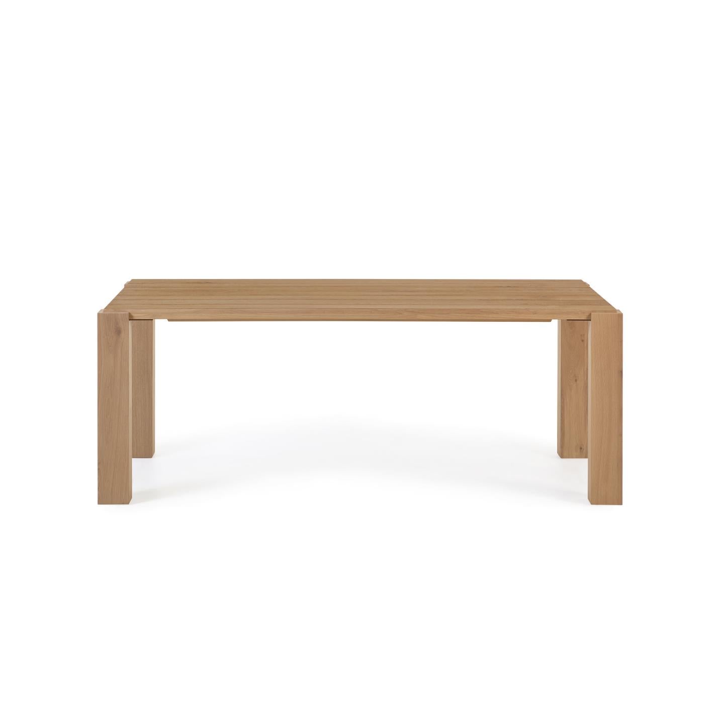 Deyanira table with oak veneer and solid oak legs 200 x 100 cm - Product Image