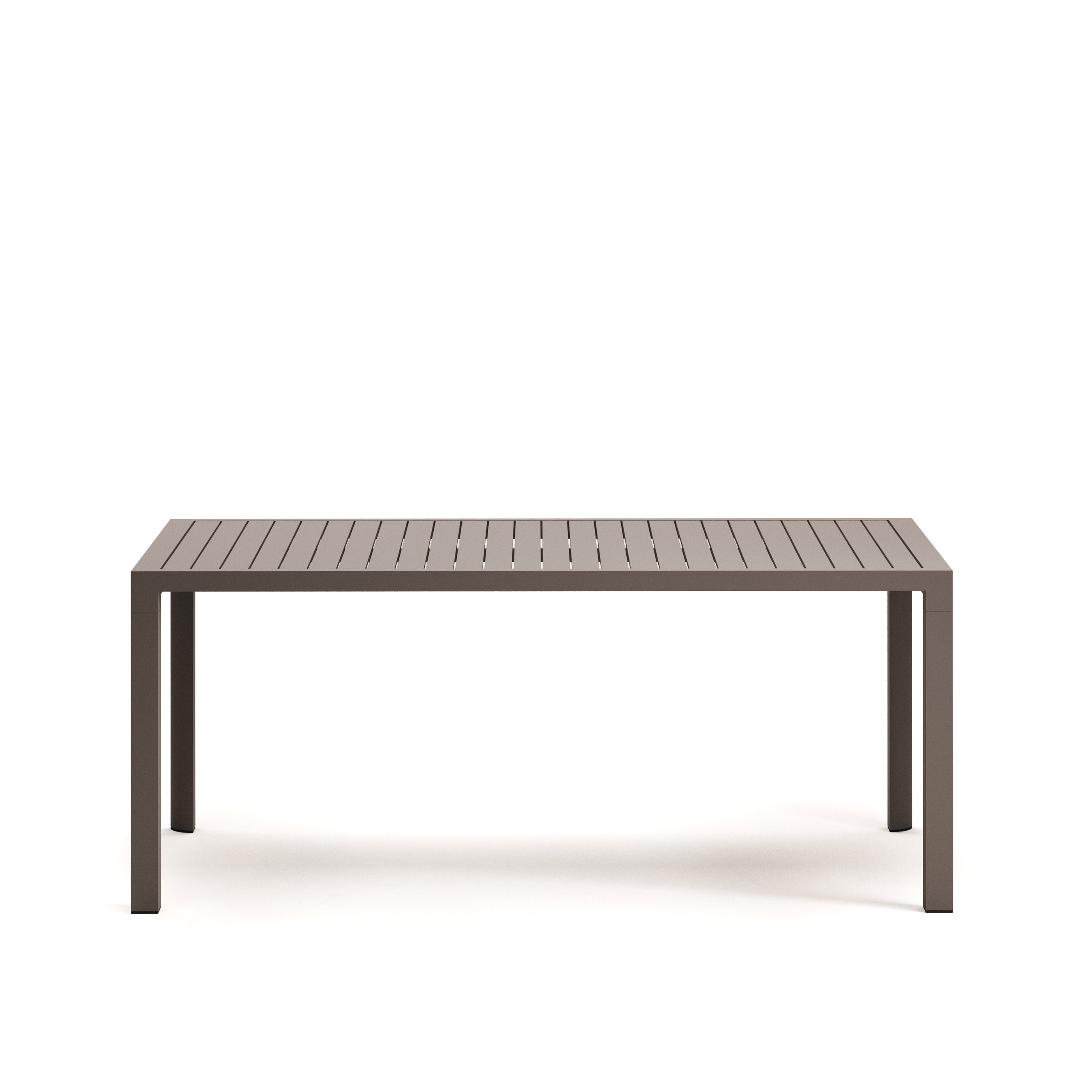 Culip aluminium outdoor table in powder coated brown finish, 180 x 90 cm - Product Image
