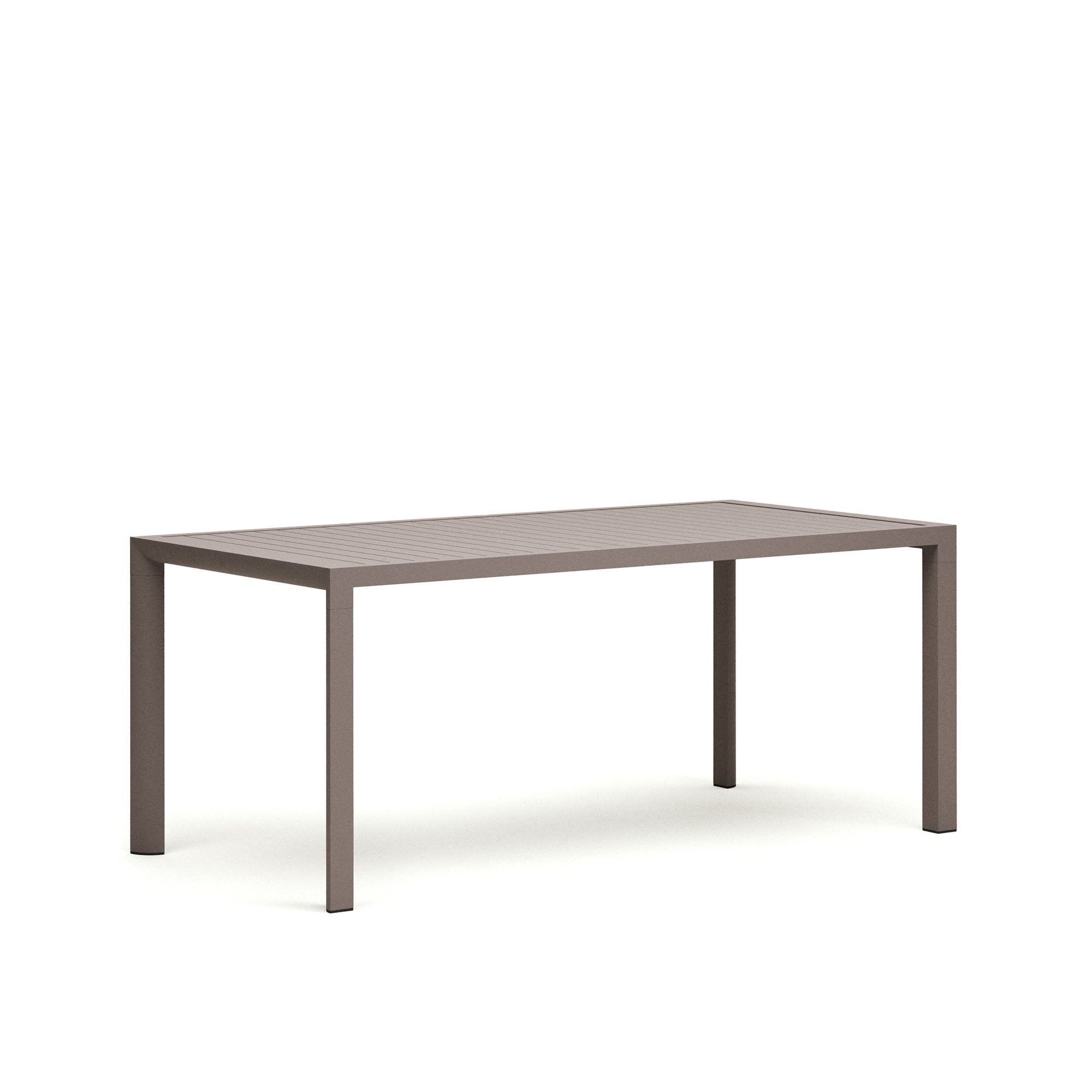 Culip aluminium outdoor table in powder coated brown finish, 180 x 90 cm - Product Image