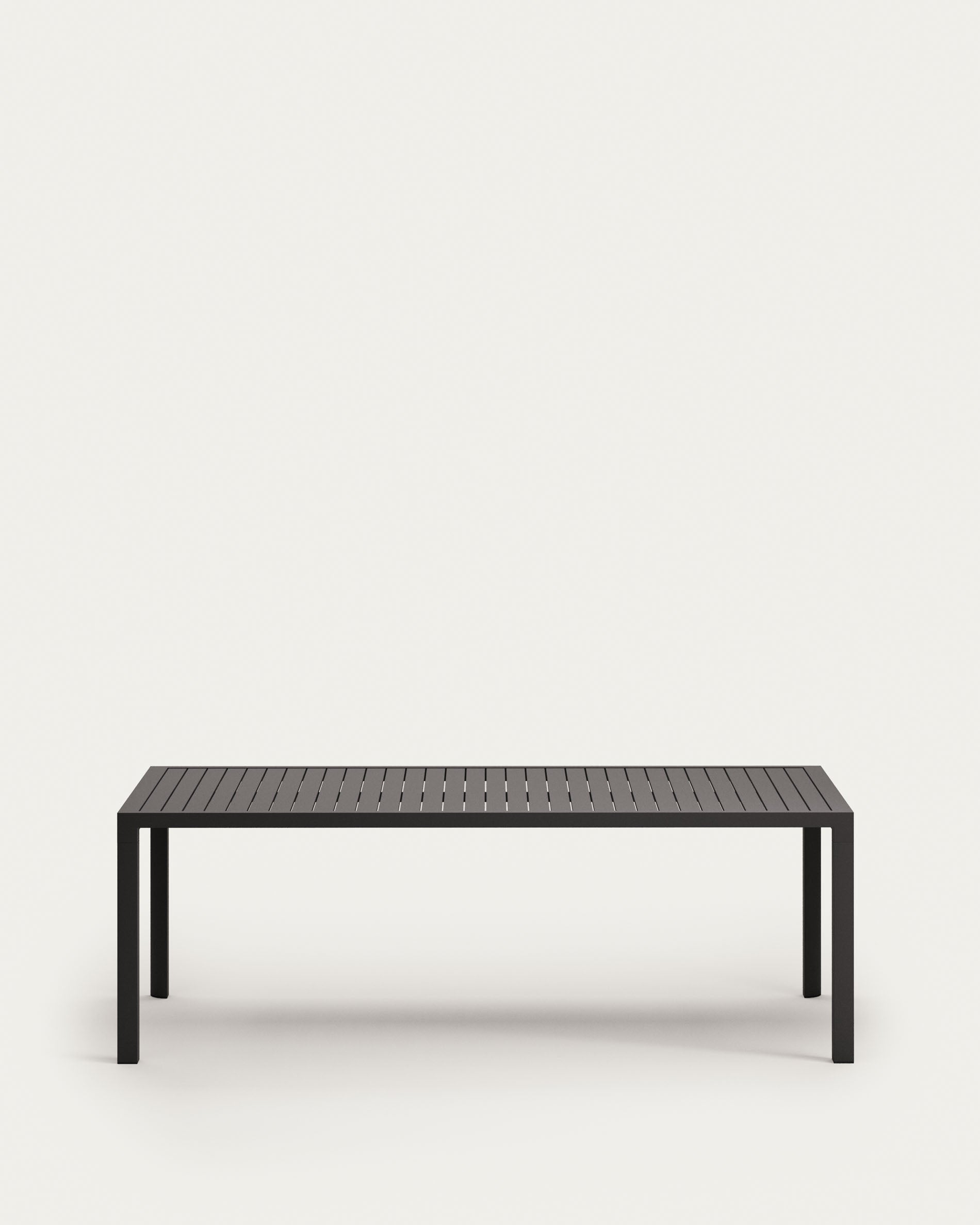 Culip aluminium outdoor table in powder coated grey finish, 220 x 100 cm - Product View