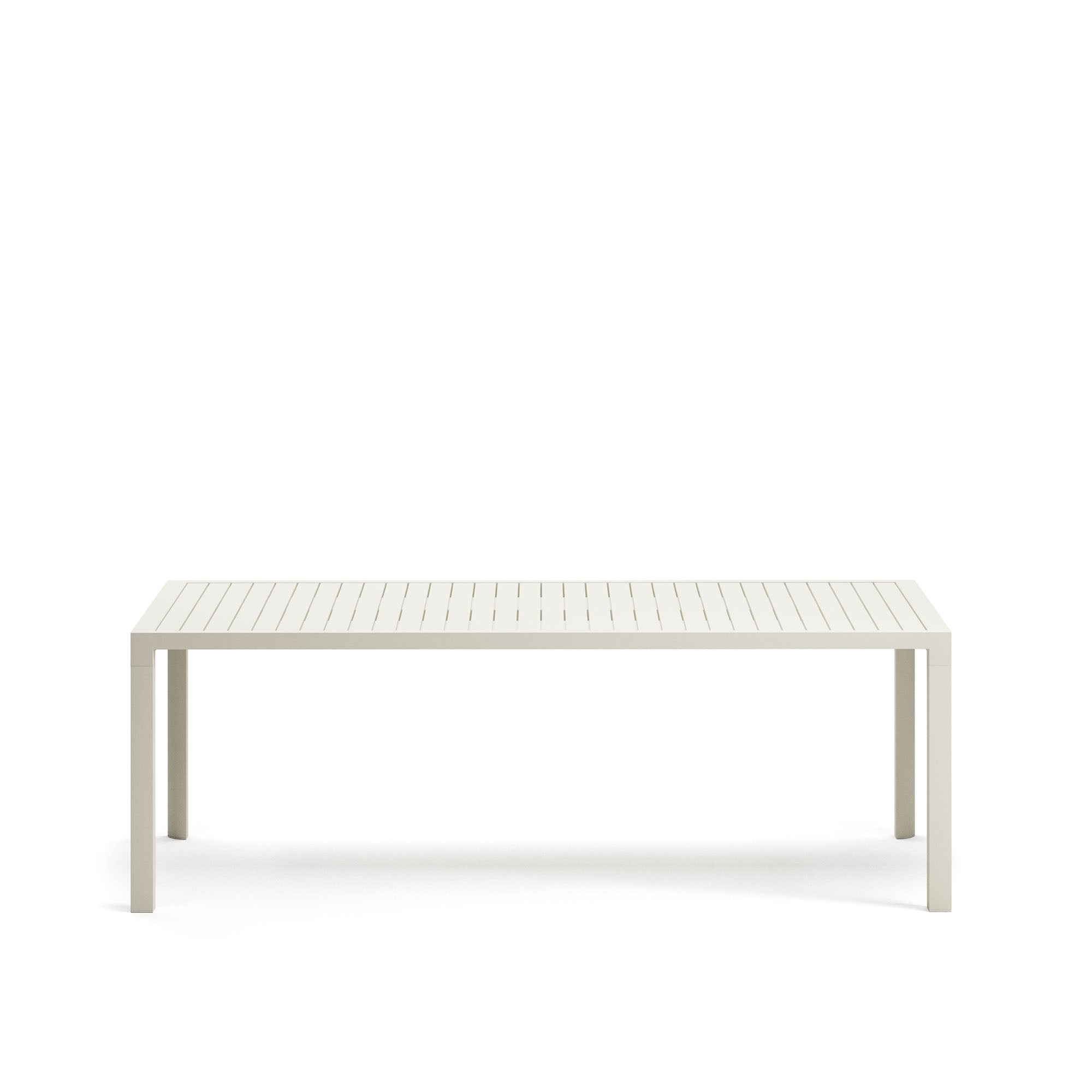 Culip aluminium outdoor table in powder coated white finish, 220 x 100 cm - Product Image