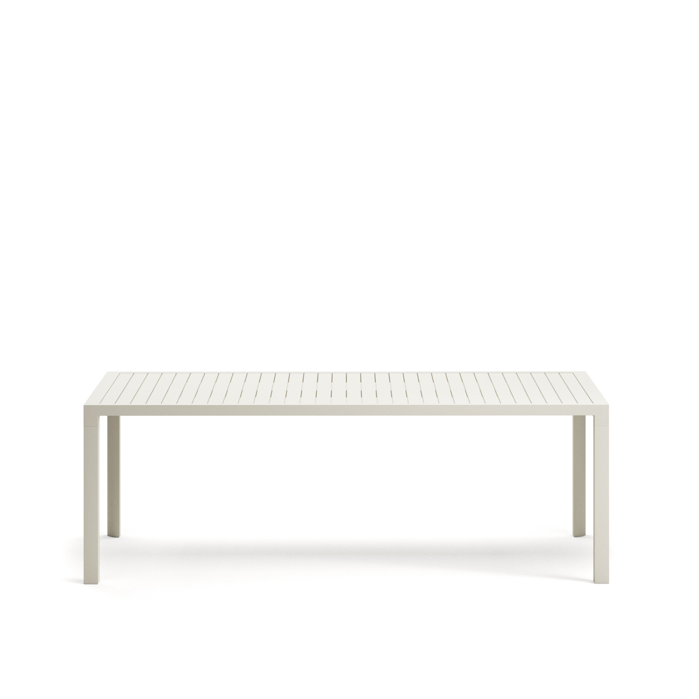 Culip aluminium outdoor table in powder coated white finish, 220 x 100 cm - Product Image