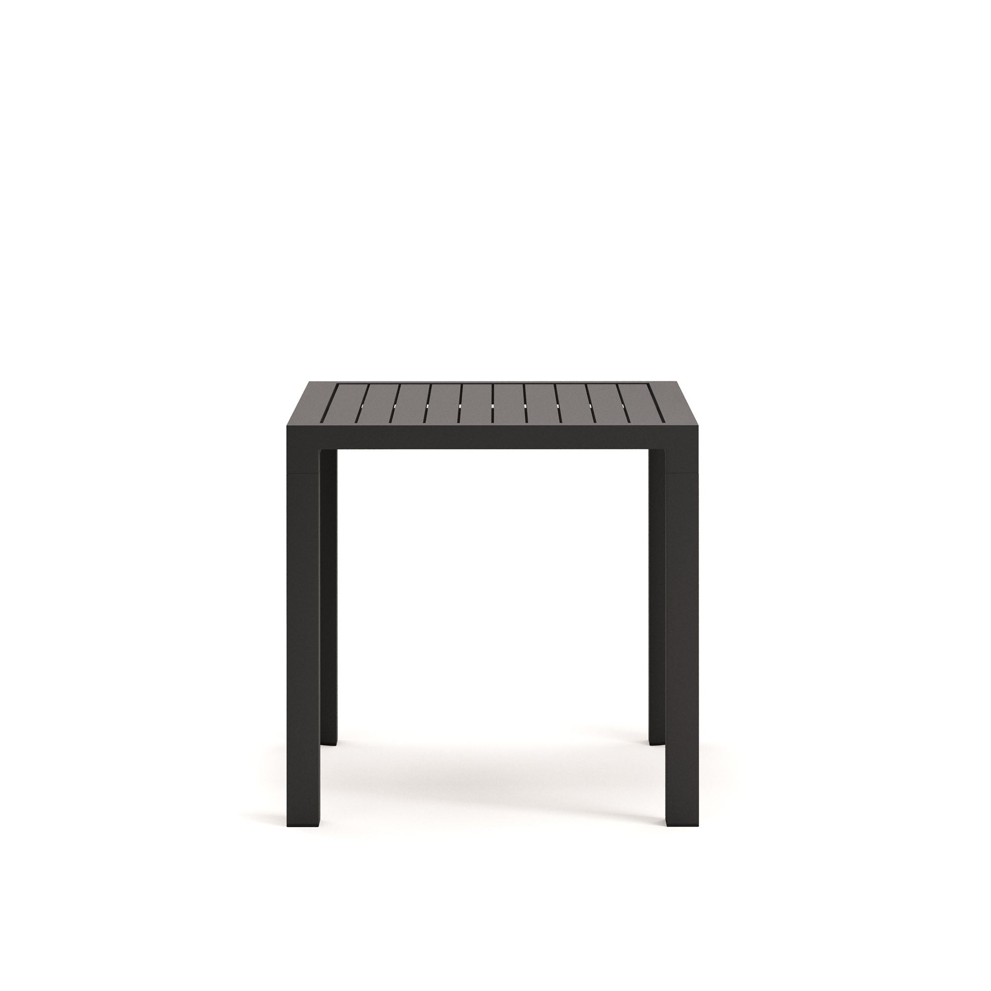 Culip aluminium outdoor table in powder coated grey finish, 77 x 77 cm - Product Image