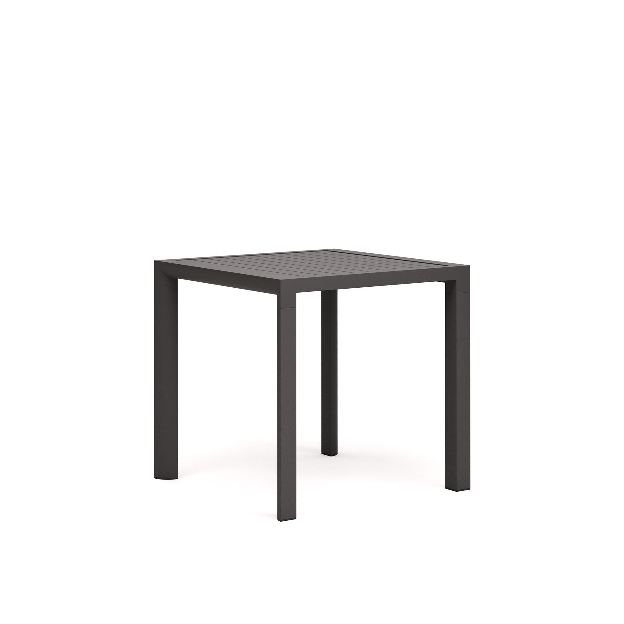 Culip aluminium outdoor table in powder coated grey finish, 77 x 77 cm - Product Image