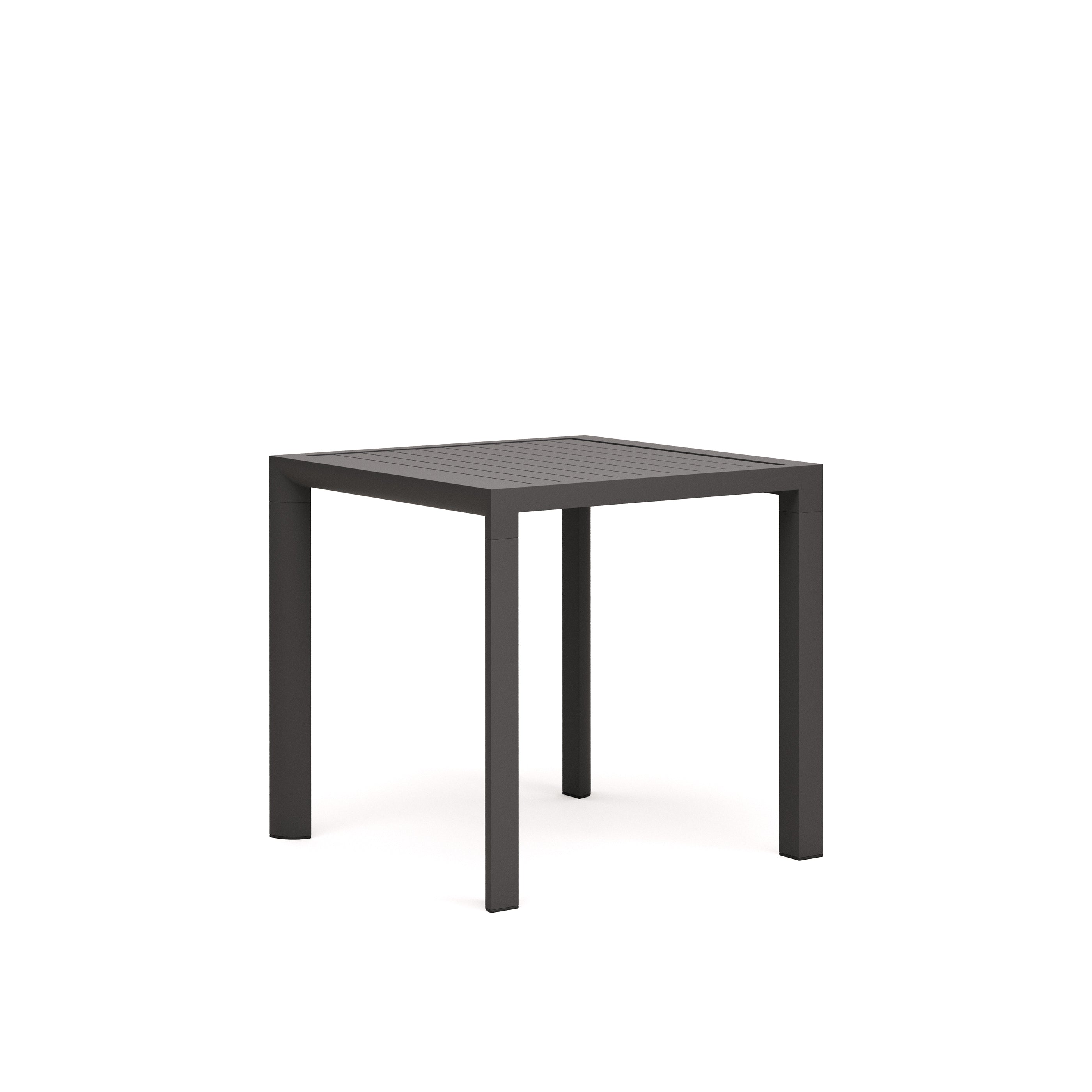 Culip aluminium outdoor table in powder coated grey finish, 77 x 77 cm - Product Image
