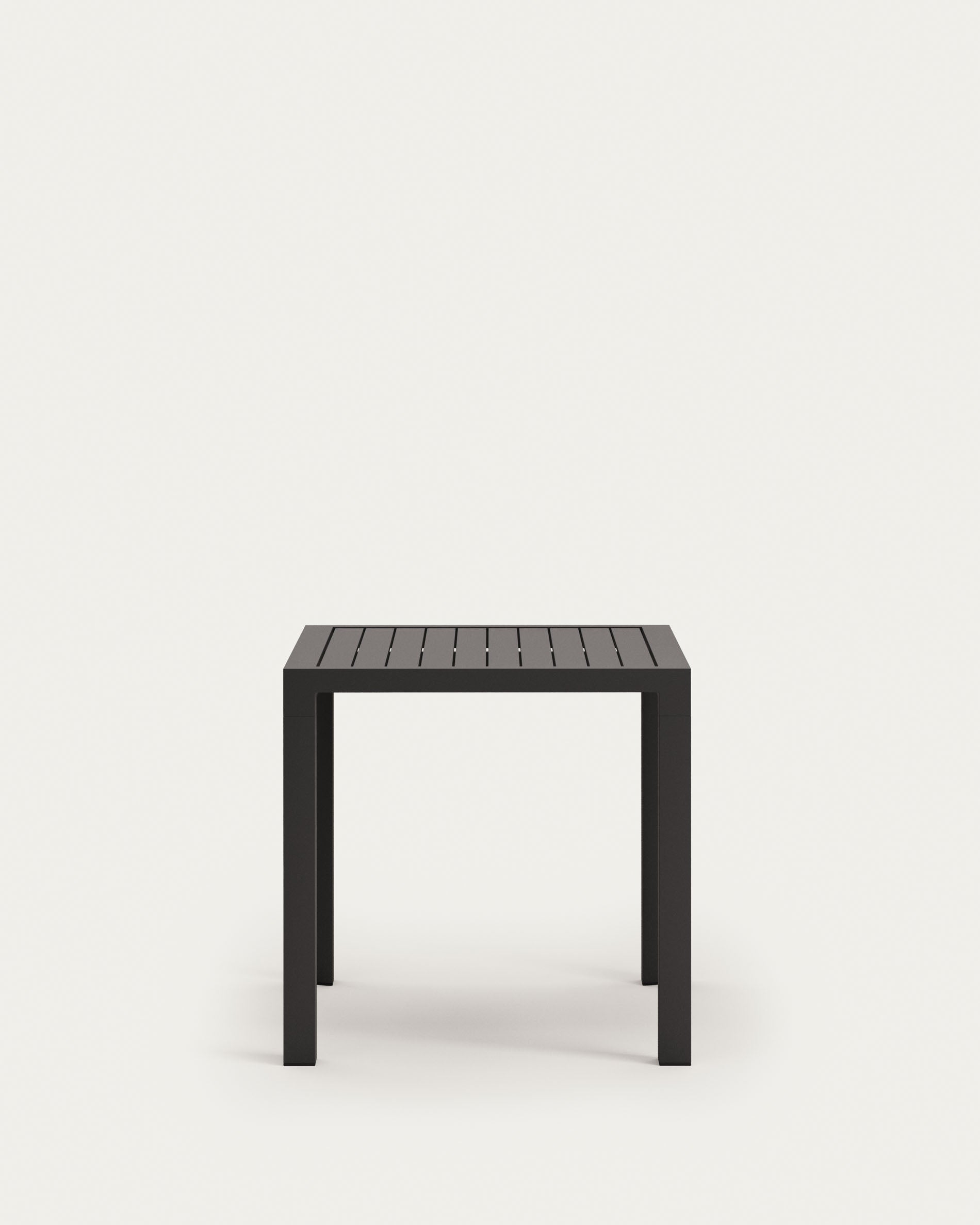 Culip aluminium outdoor table in powder coated grey finish, 77 x 77 cm - Product View