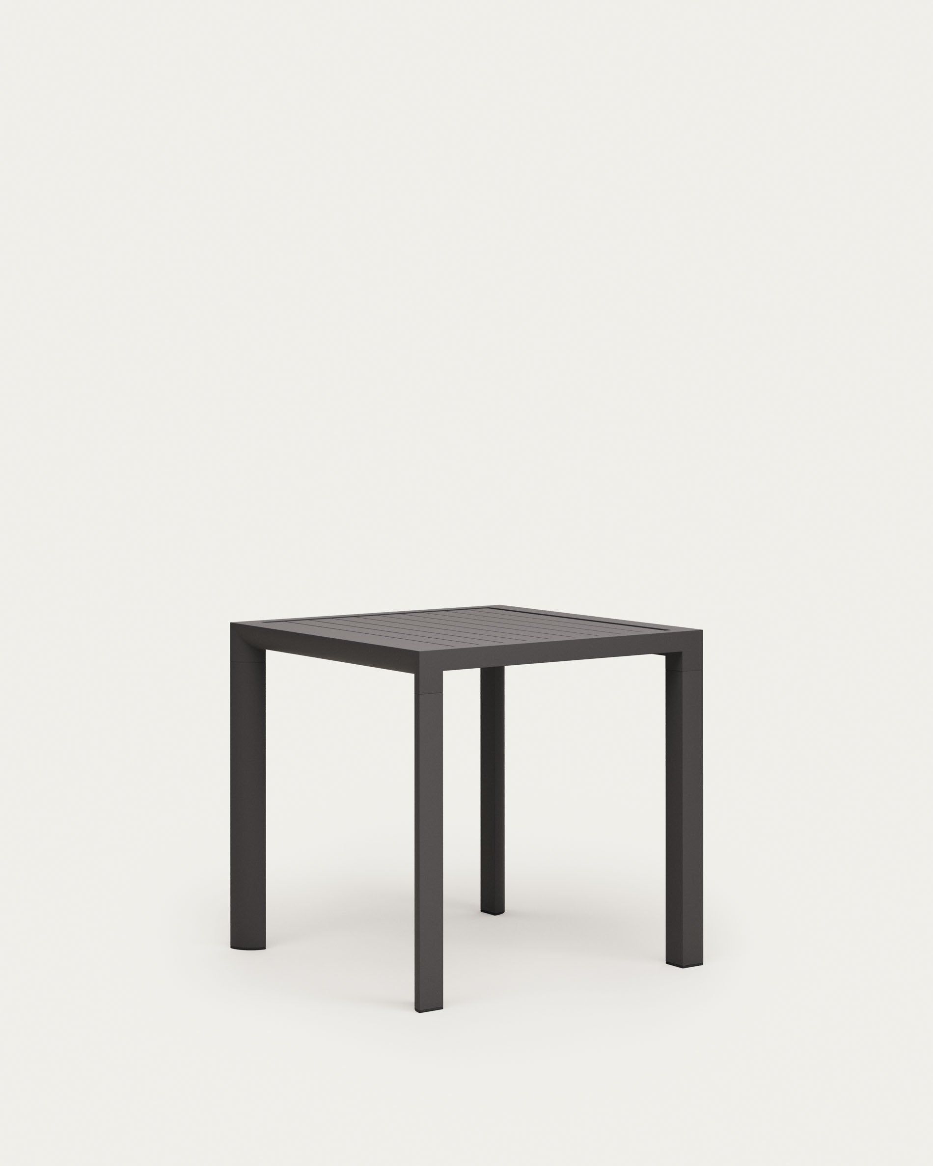Culip aluminium outdoor table in powder coated grey finish, 77 x 77 cm - Product View