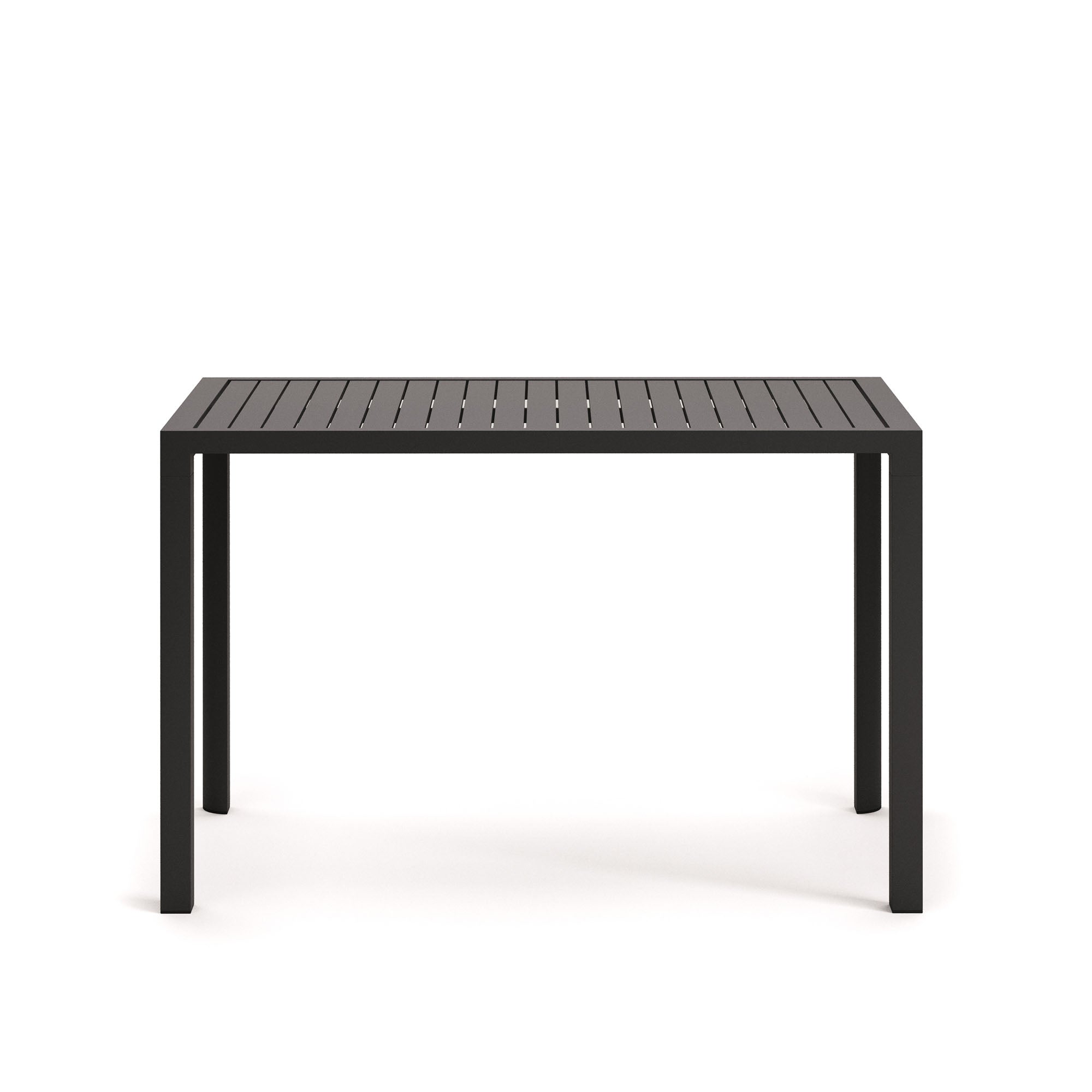 Culip aluminium outdoor bar table in powder coated grey finish, 150 x 77 cm - Product Image