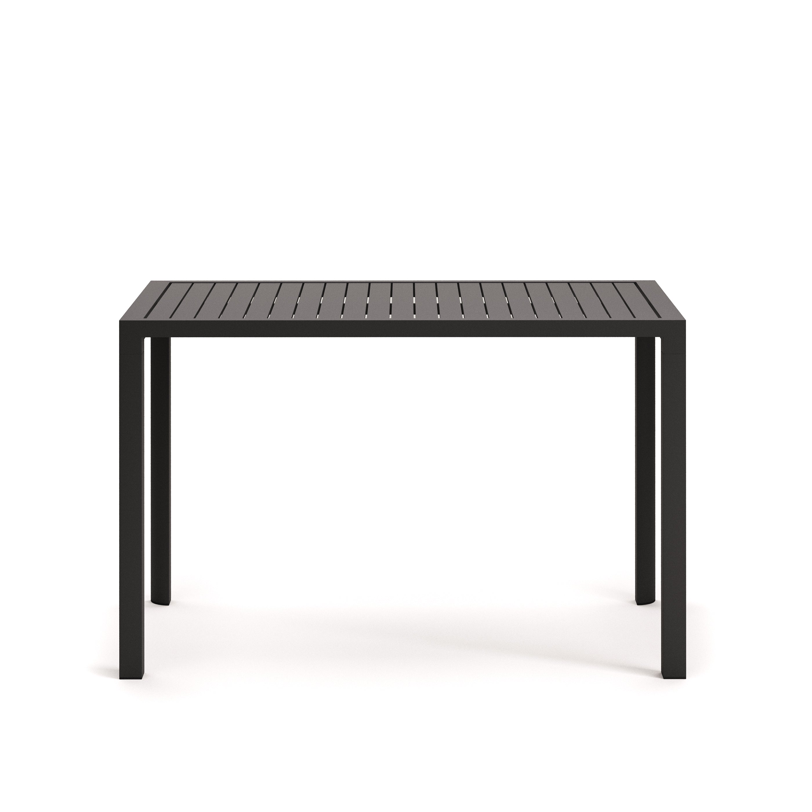 Culip aluminium outdoor bar table in powder coated grey finish, 150 x 77 cm - Product Image