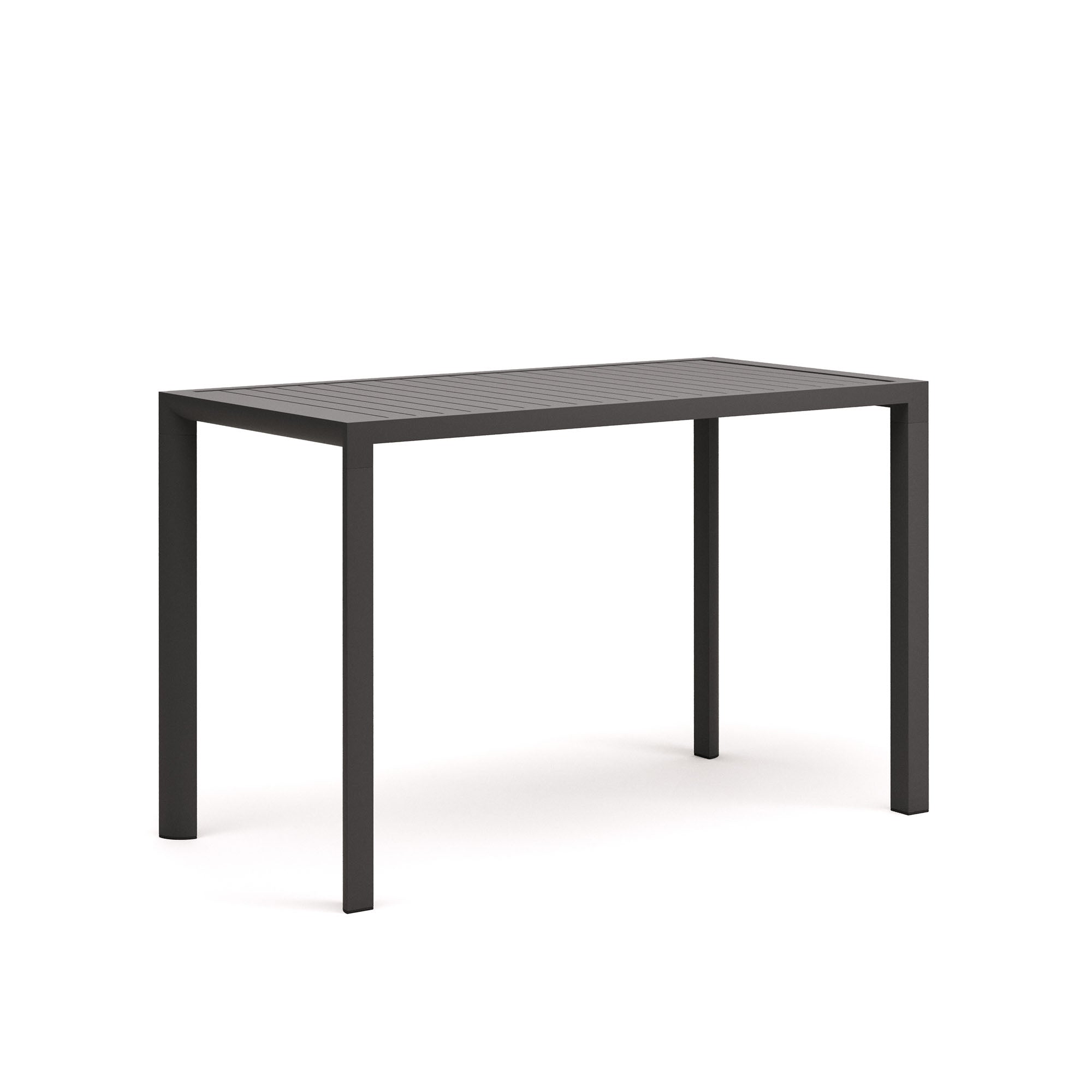 Culip aluminium outdoor bar table in powder coated grey finish, 150 x 77 cm - Product Image
