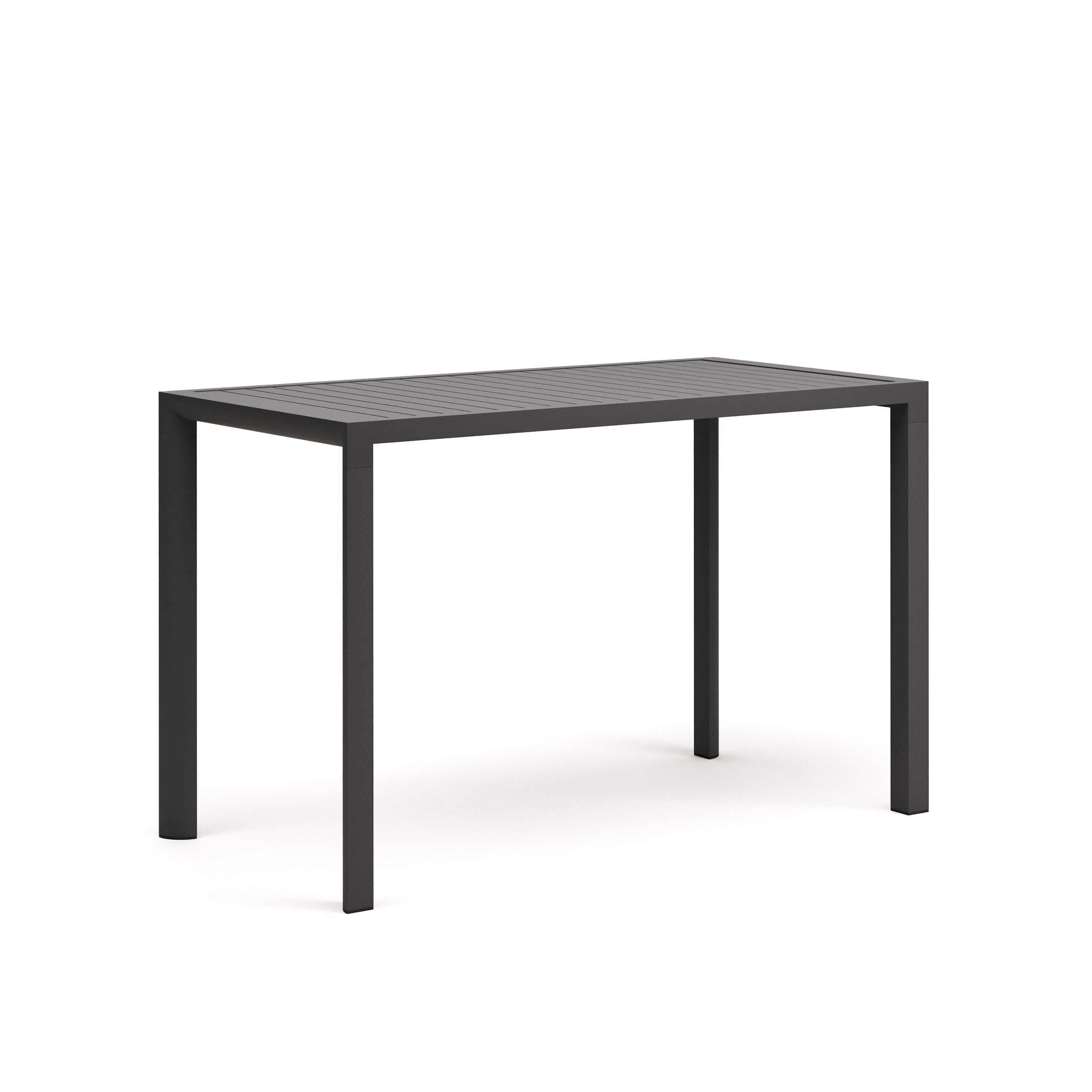 Culip aluminium outdoor bar table in powder coated grey finish, 150 x 77 cm - Product Image