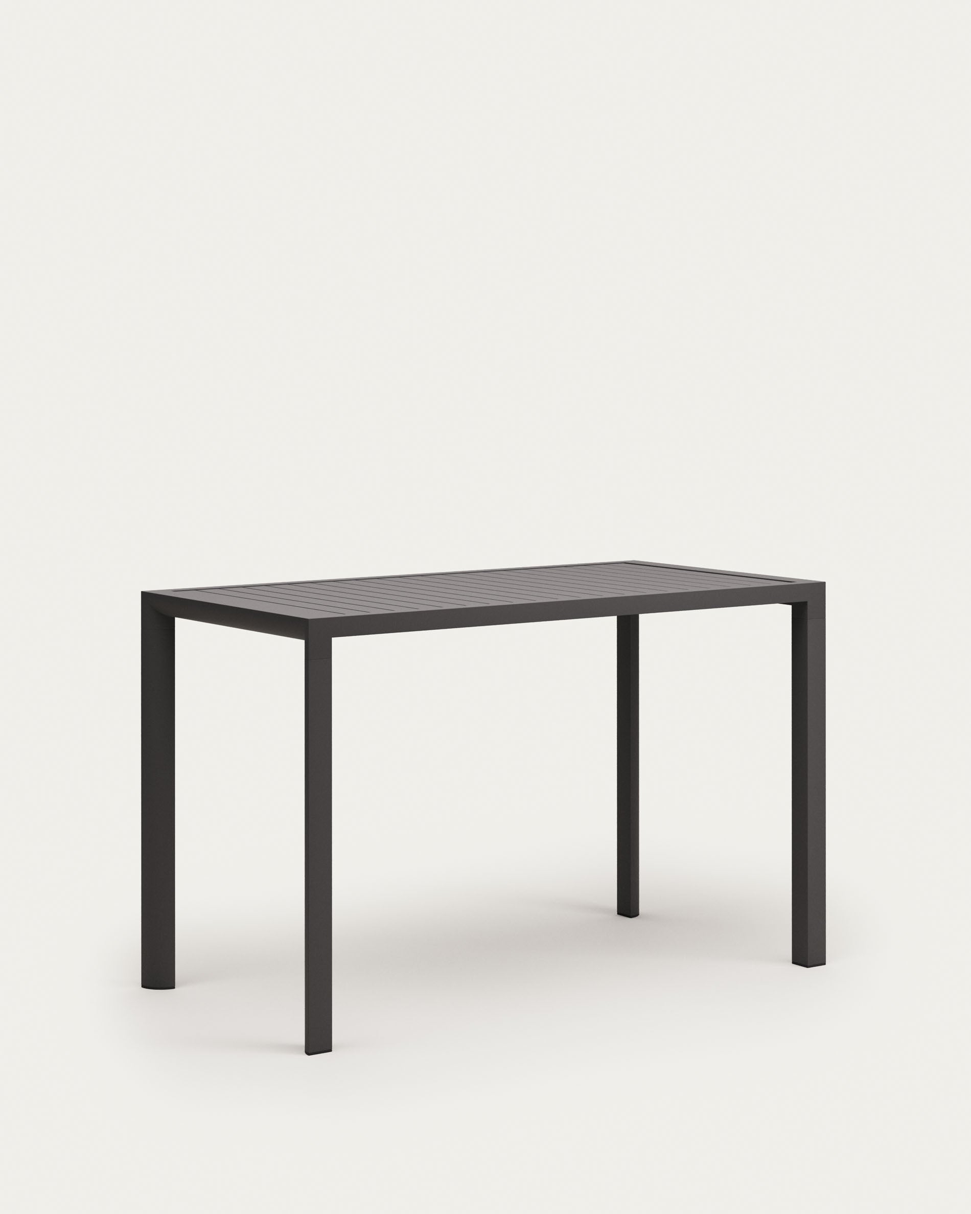 Culip aluminium outdoor bar table in powder coated grey finish, 150 x 77 cm - Product View