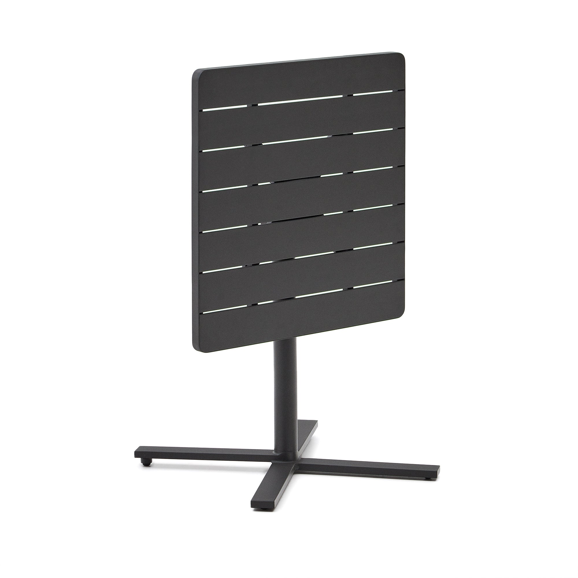 Torreta folding outdoor table made of aluminum with dark grey finish 70 x 70 cm - Product Image