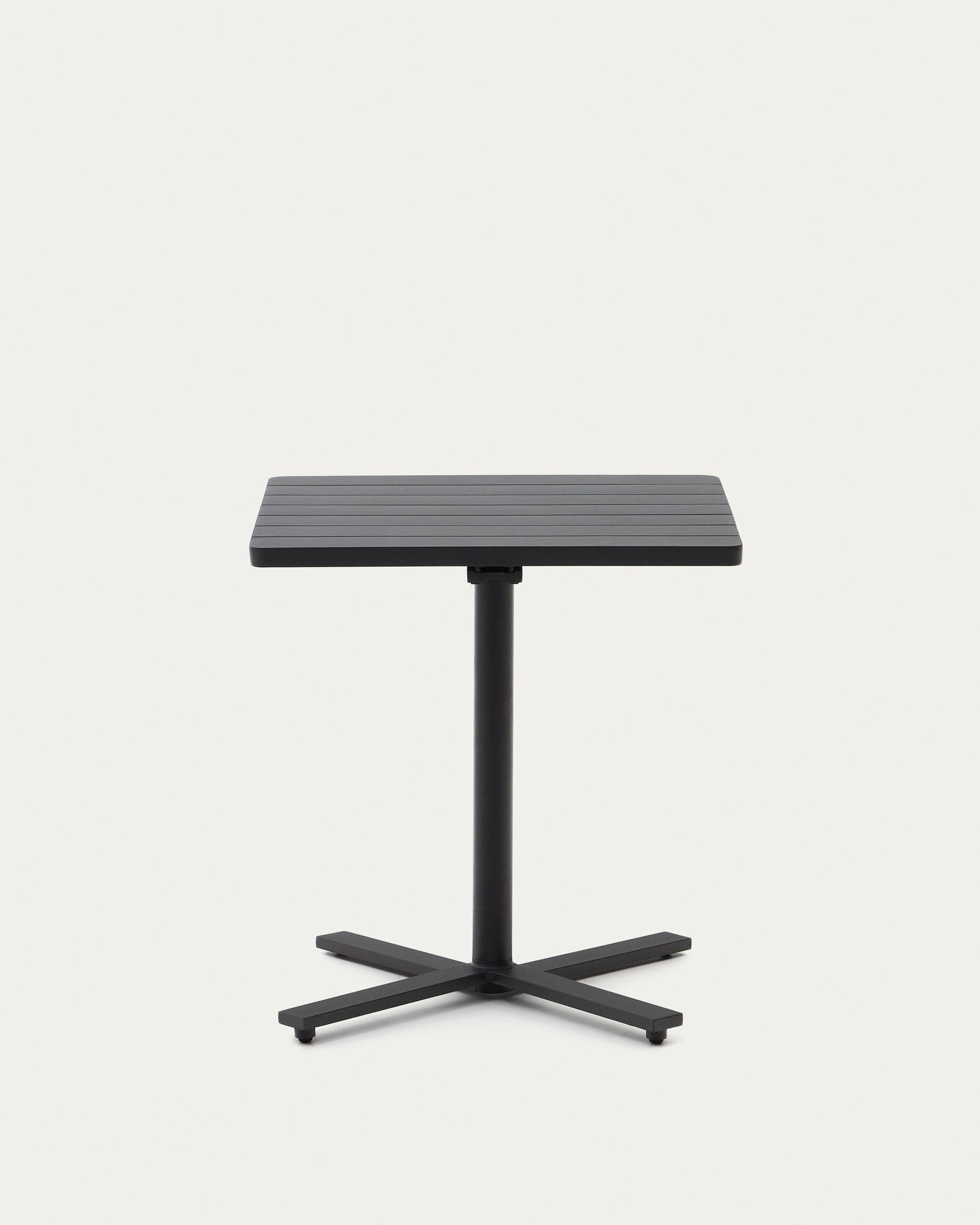 Torreta folding outdoor table made of aluminum with dark grey finish 70 x 70 cm - Product View