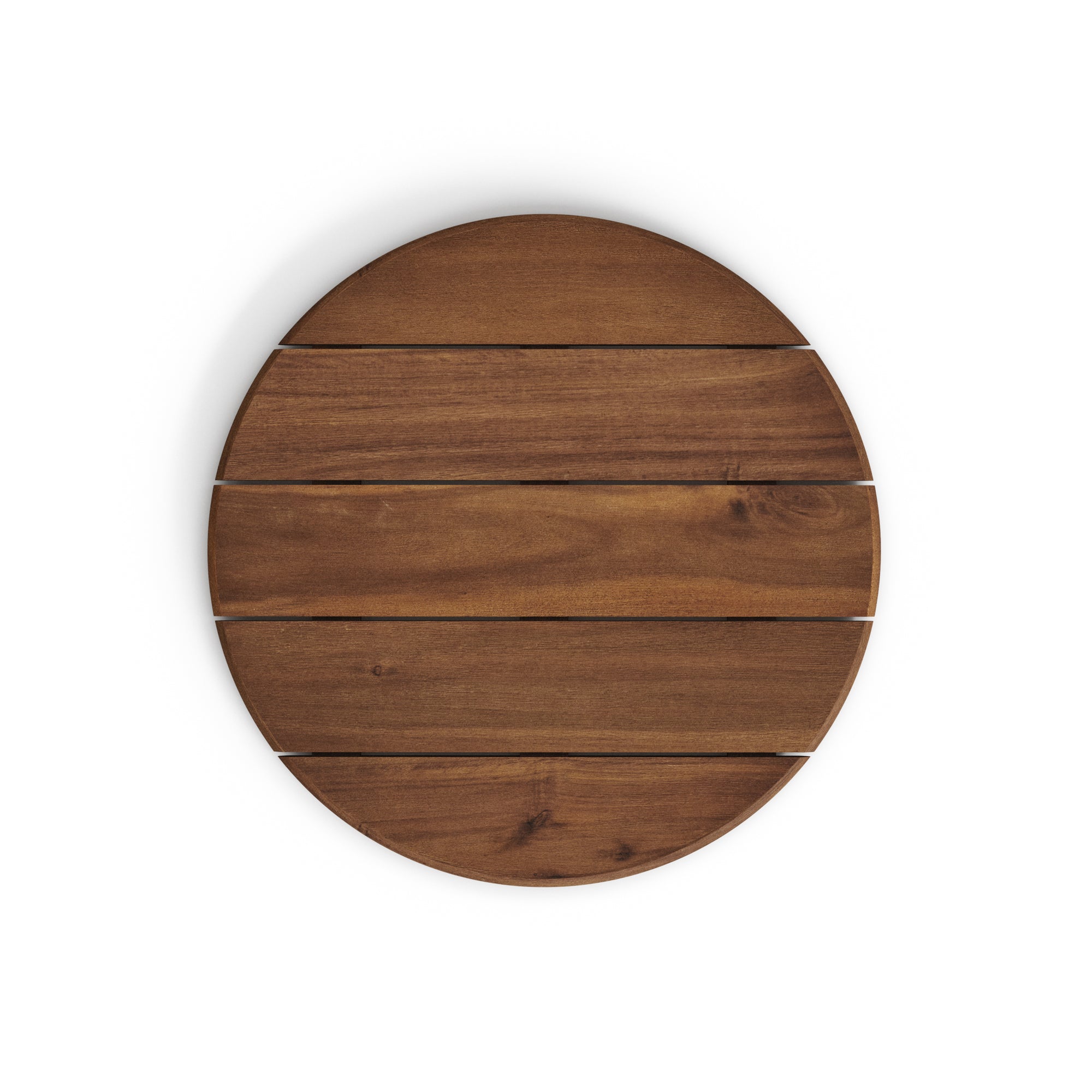 Saura table, black metal top acacia with walnut finish, 75 x Ø70 cm FSC 100% - Product Image