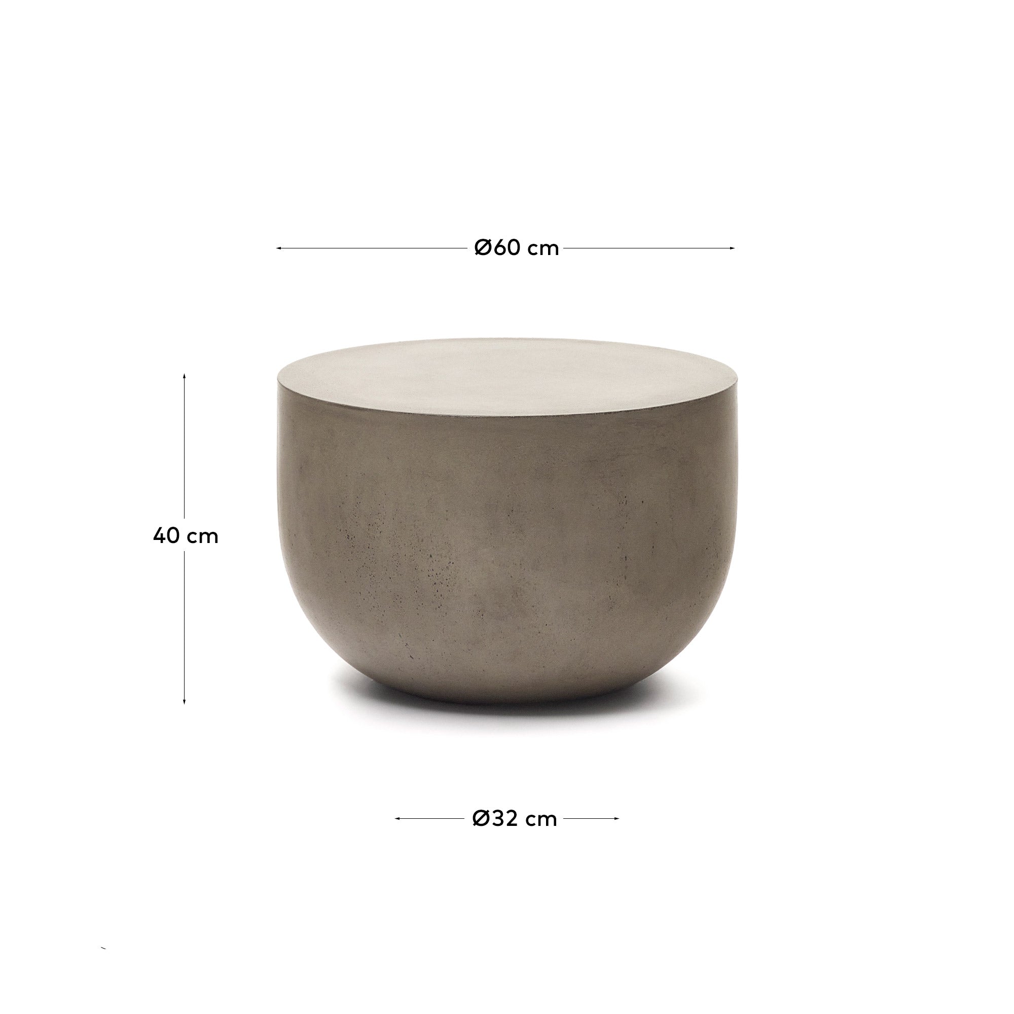 Garbet cement coffee table, Ø 60 cm - Measurements