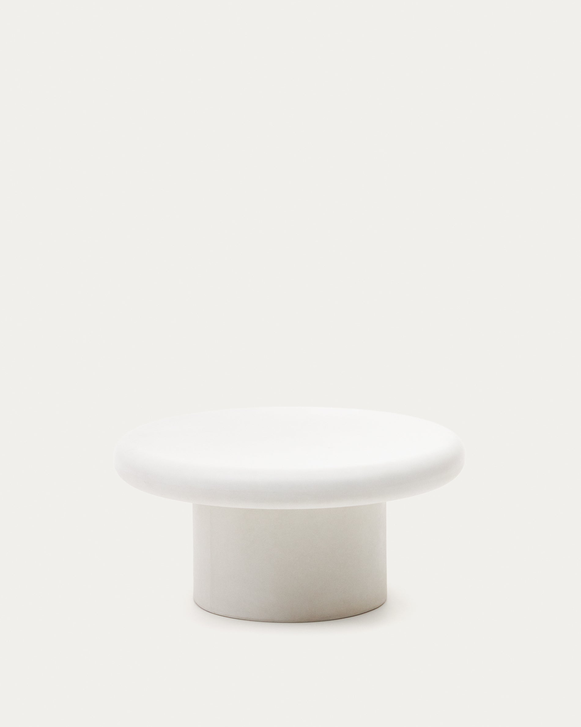 Addaia Round White Cement Coffee Table Ø90 cm - Product View
