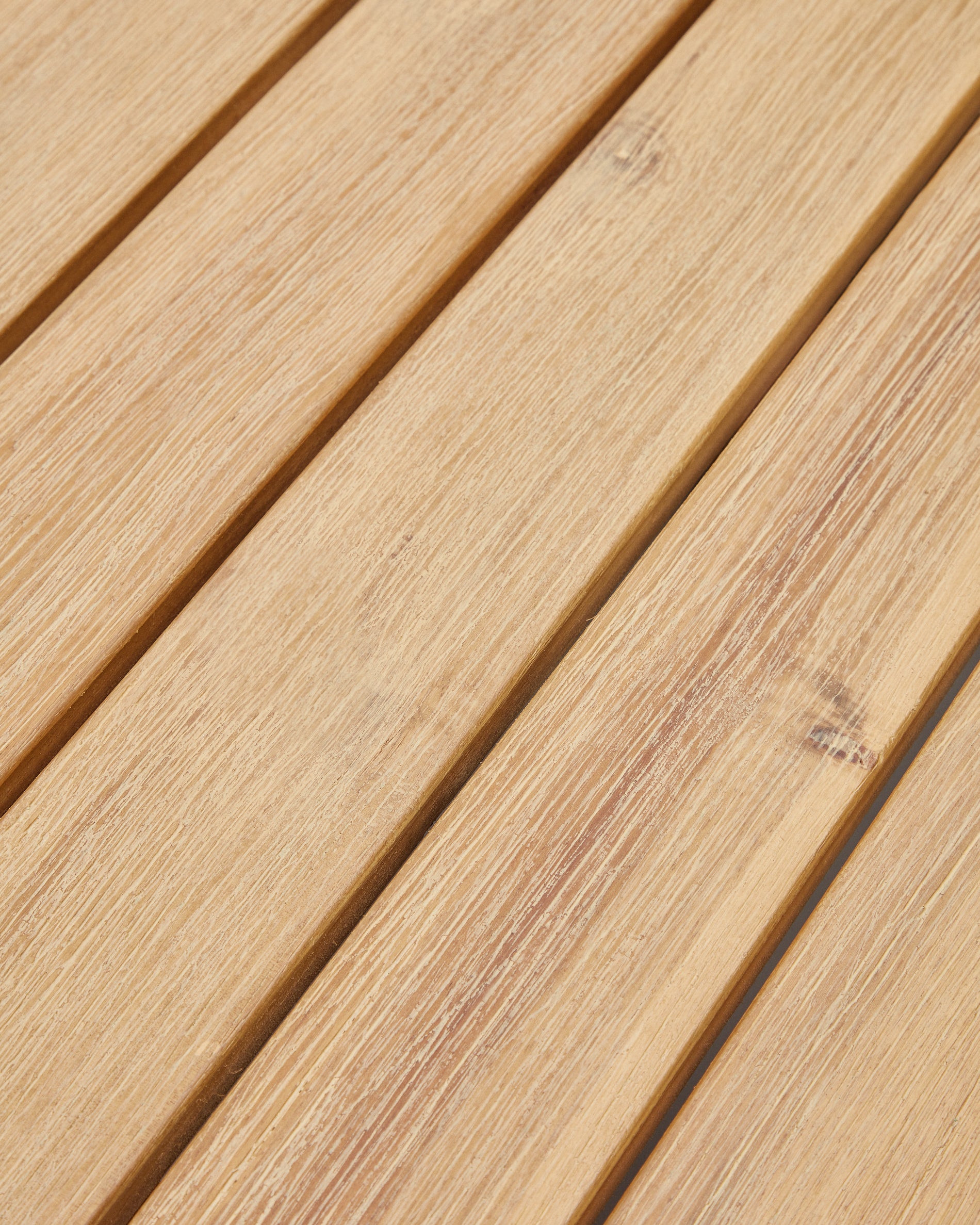Dandara coffee table made of steel, beige cord and solid acacia wood, Ø70 cm FSC 100% - Detail