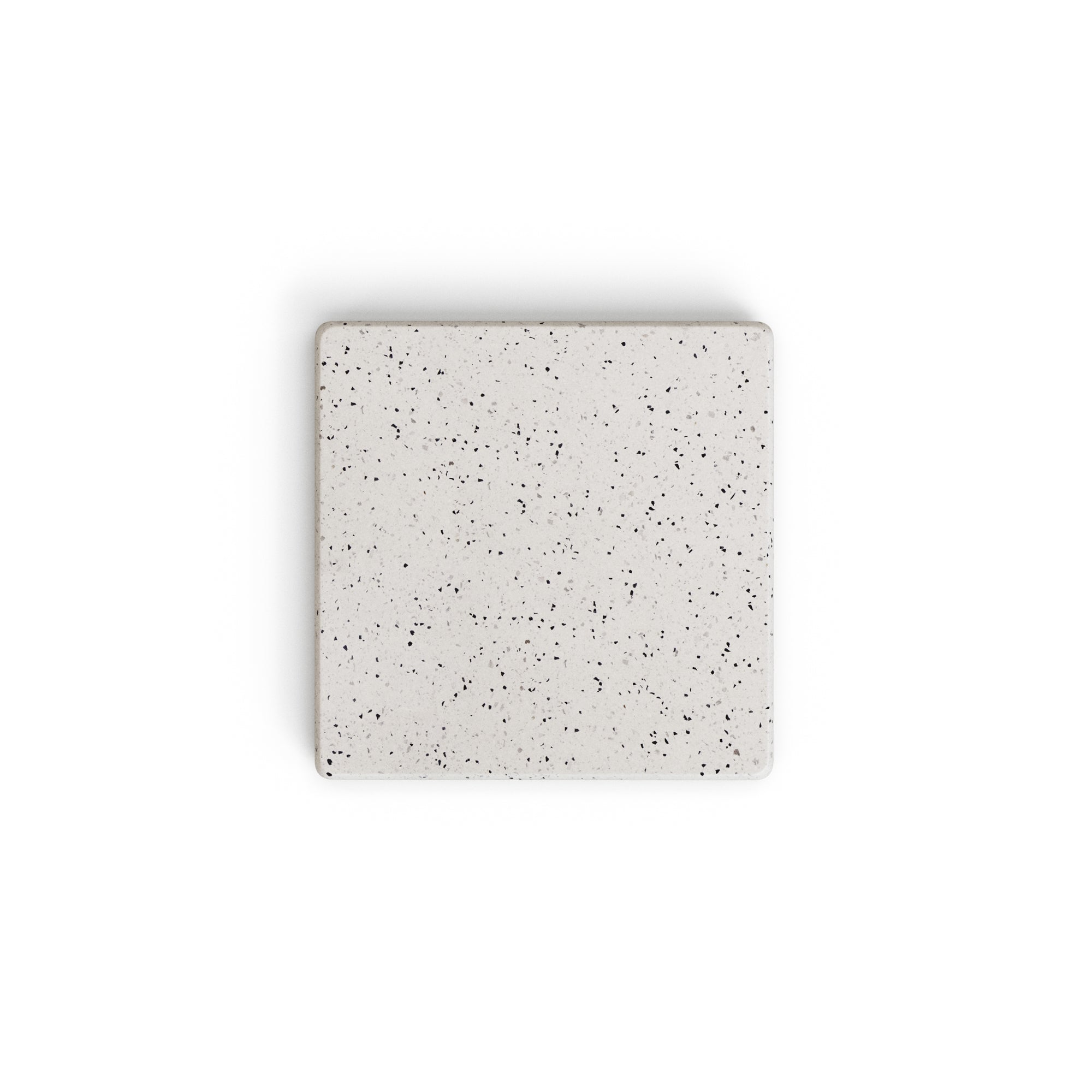 Saura coffee table in white terrazzo with a white terrazzo top 32 x 48 x 48 - Product Image