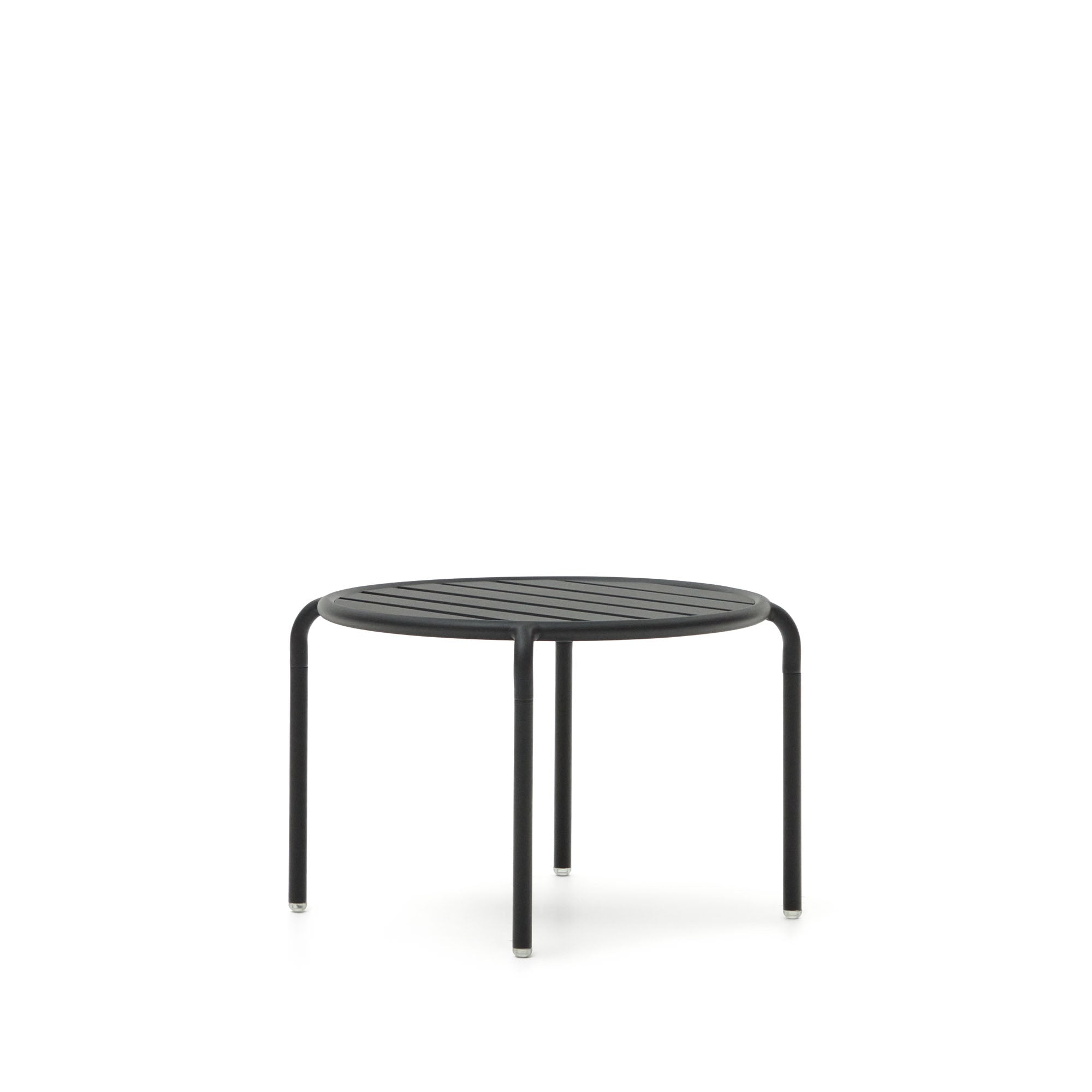 Joncols aluminium side table in powder coated grey finish, Ø 60 cm - Product Image