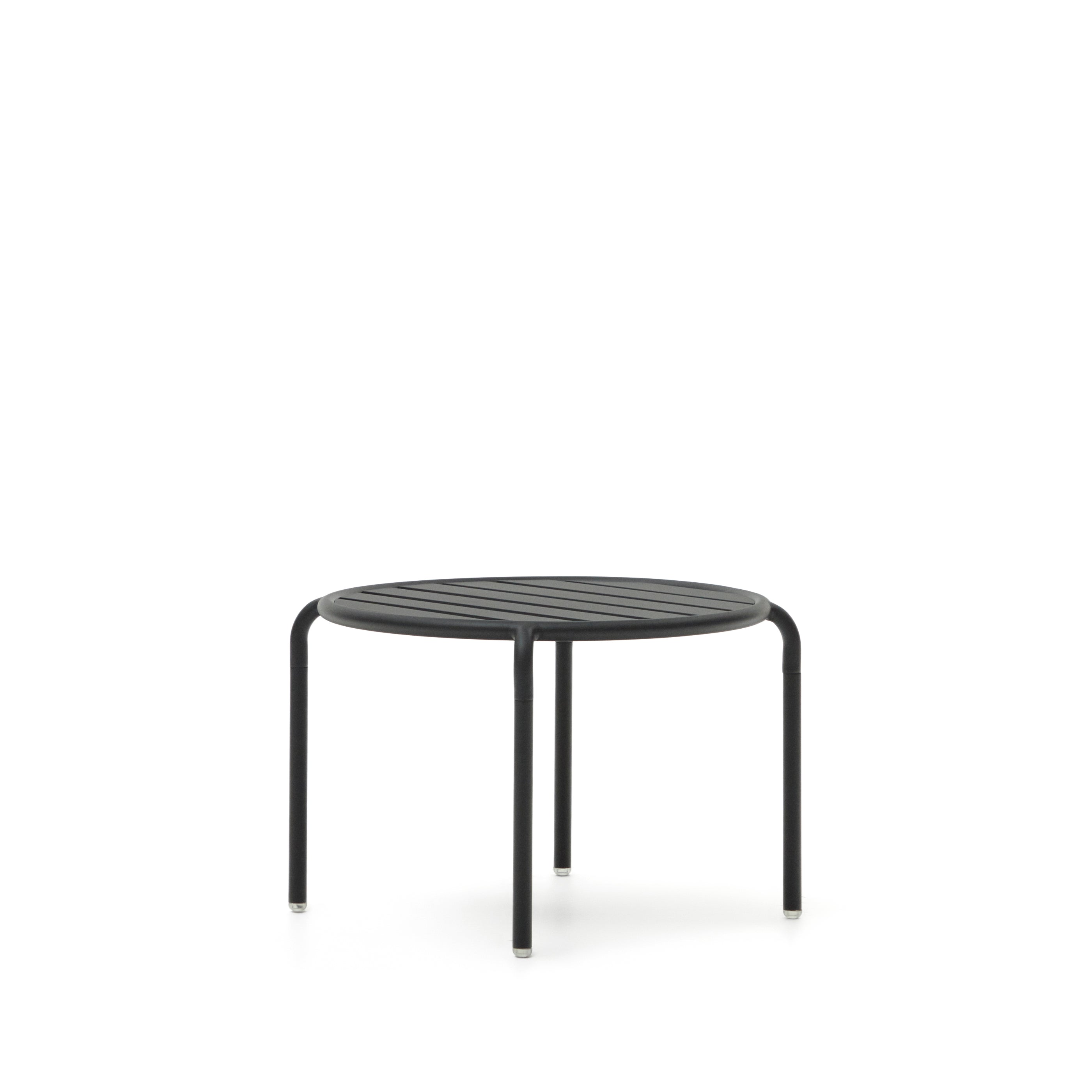 Joncols aluminium side table in powder coated grey finish, Ø 60 cm - Product Image