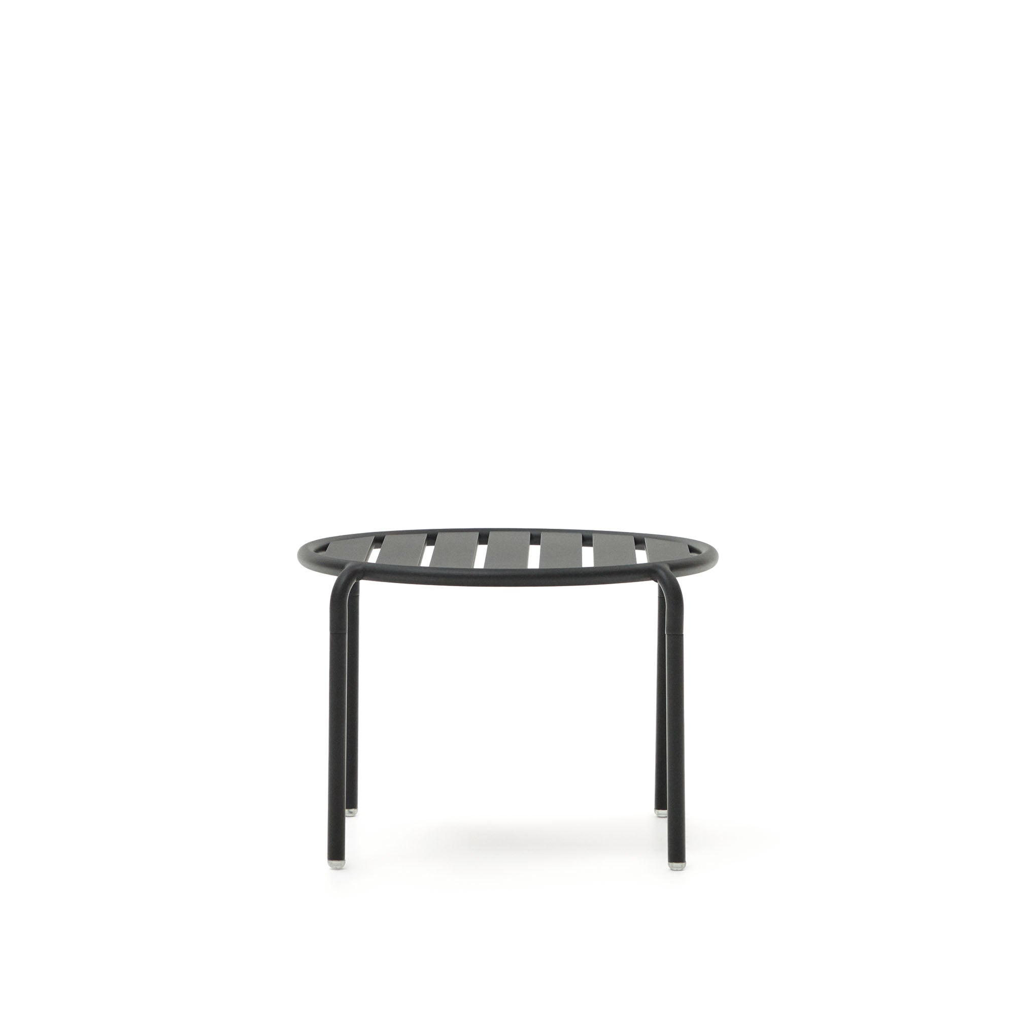 Joncols aluminium side table in powder coated grey finish, Ø 60 cm - Product Image