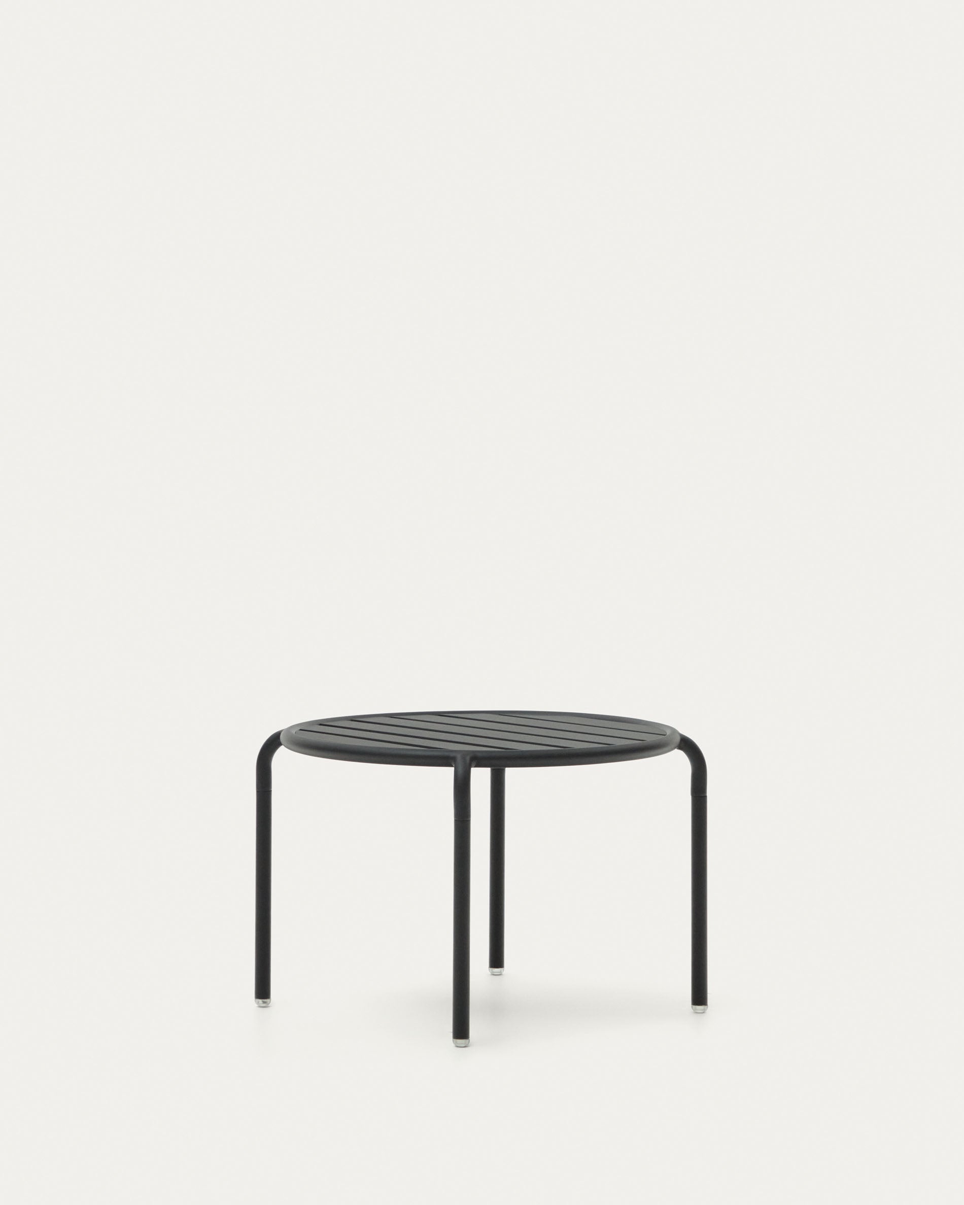 Joncols aluminium side table in powder coated grey finish, Ø 60 cm - Product View