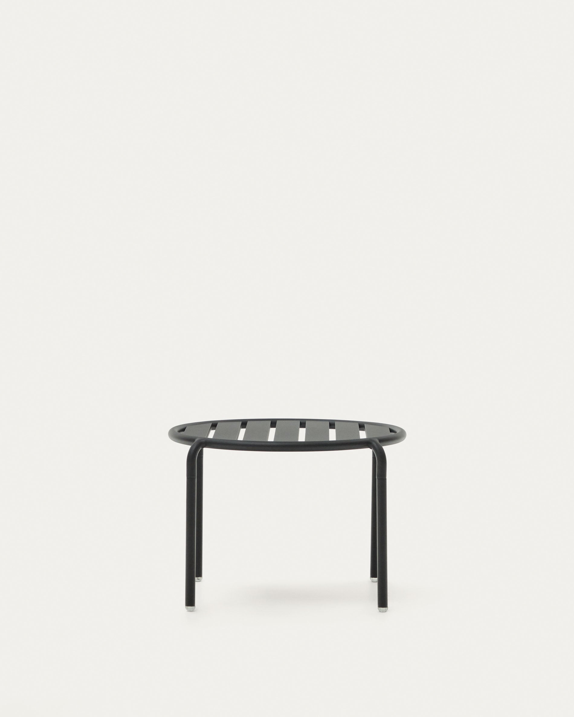 Joncols aluminium side table in powder coated grey finish, Ø 60 cm - Product View