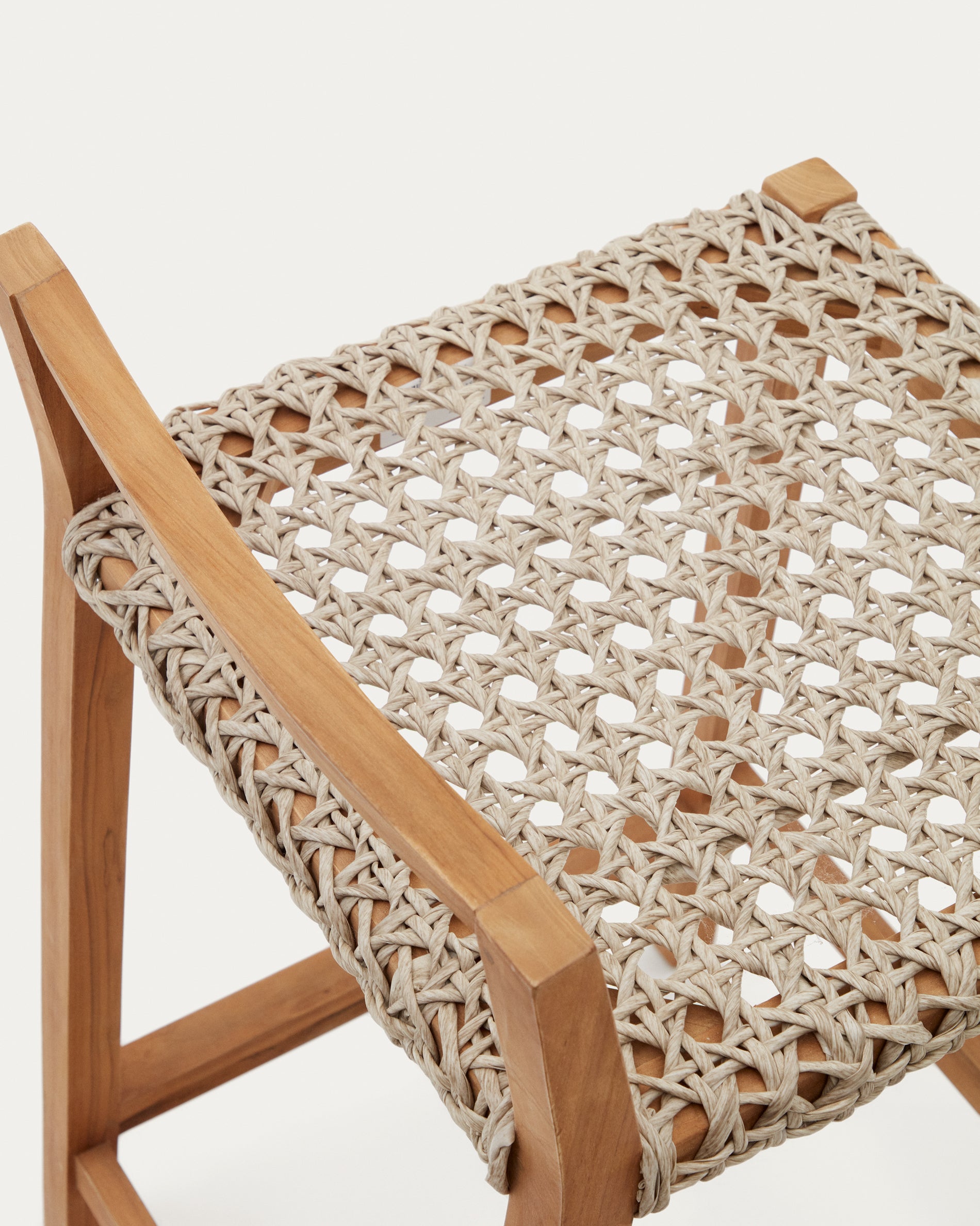 Giverola solid teak wood stool, 67,5 cm - Detail