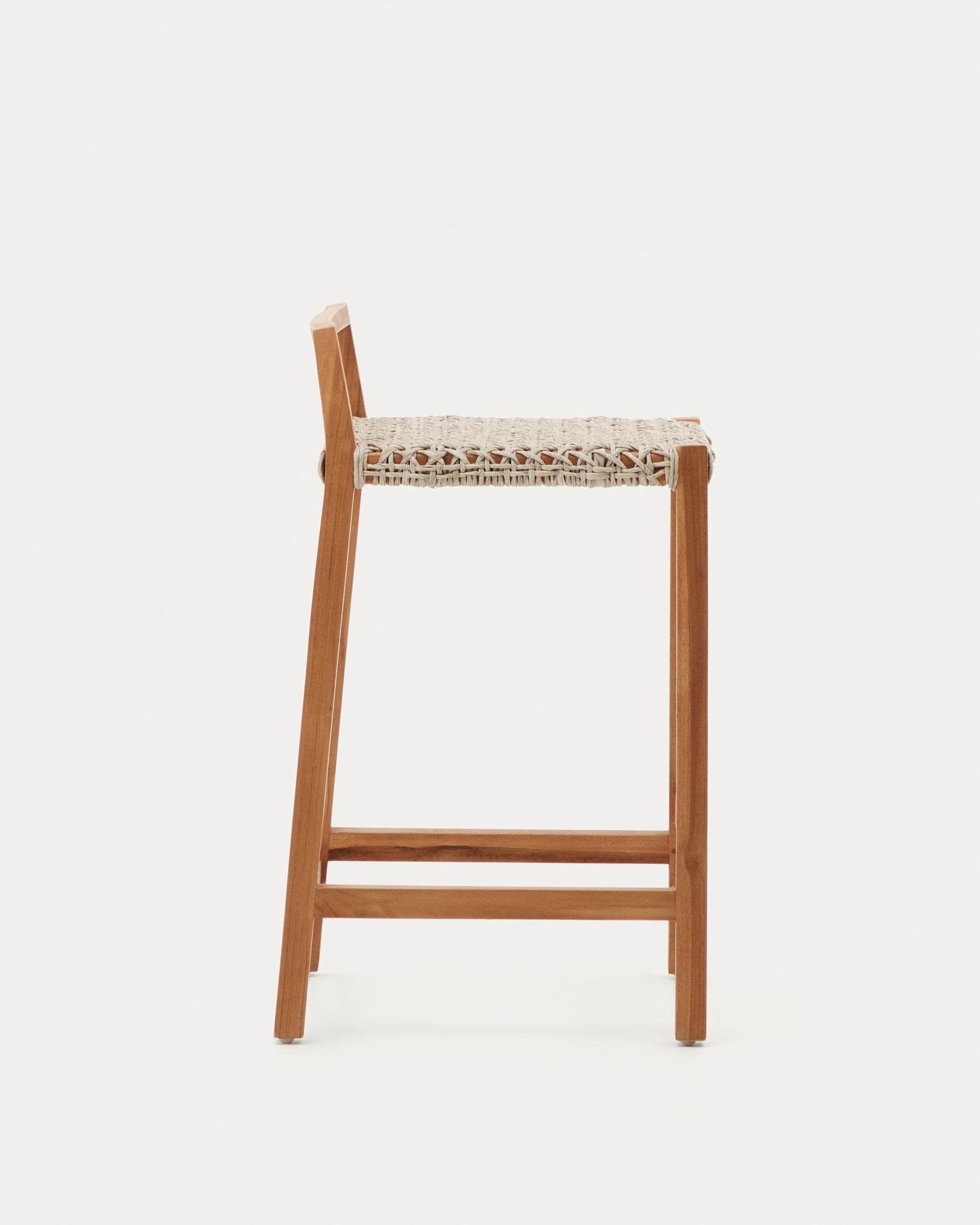 Giverola solid teak wood stool, 67,5 cm - Product View