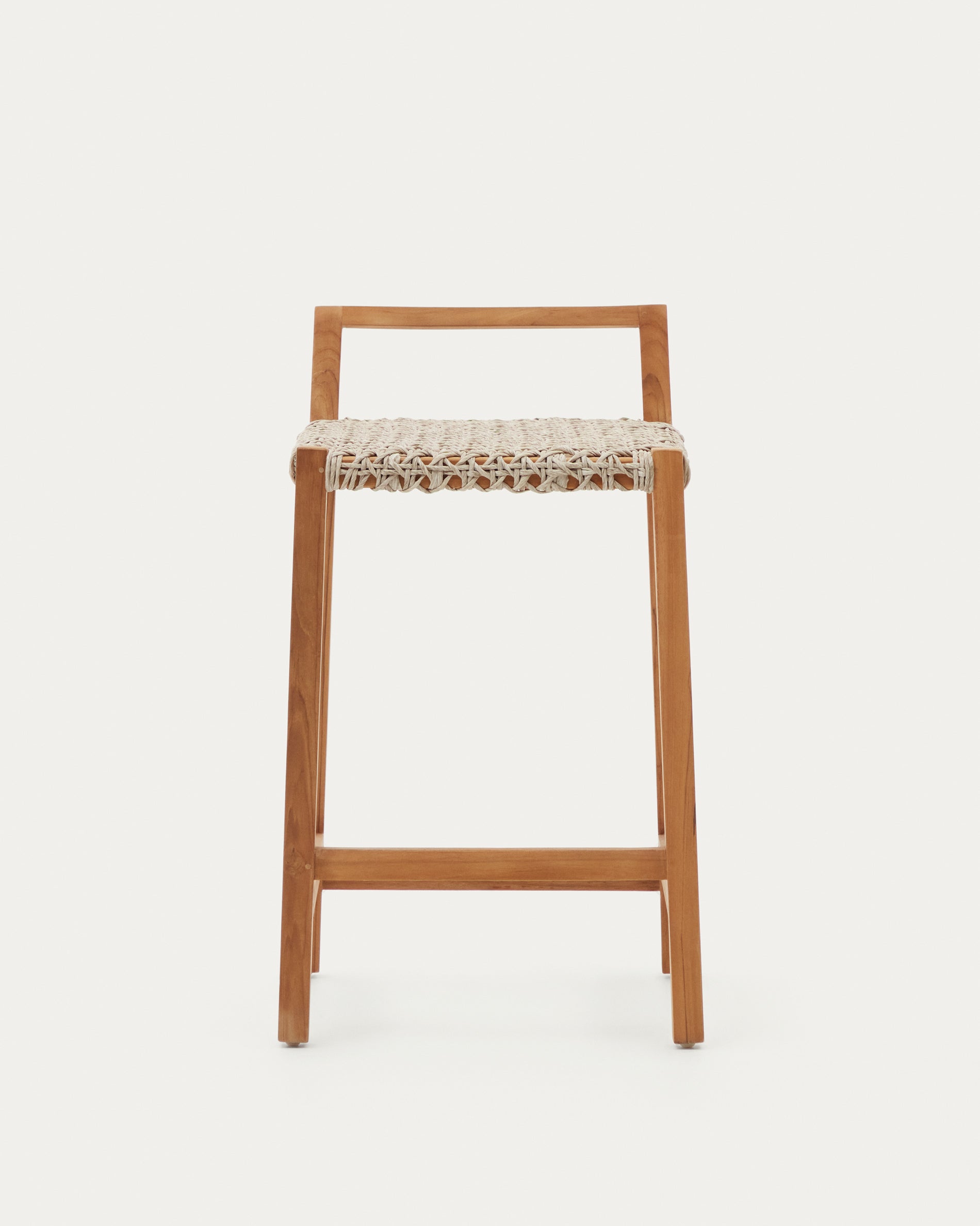 Giverola solid teak wood stool, 67,5 cm - Product View