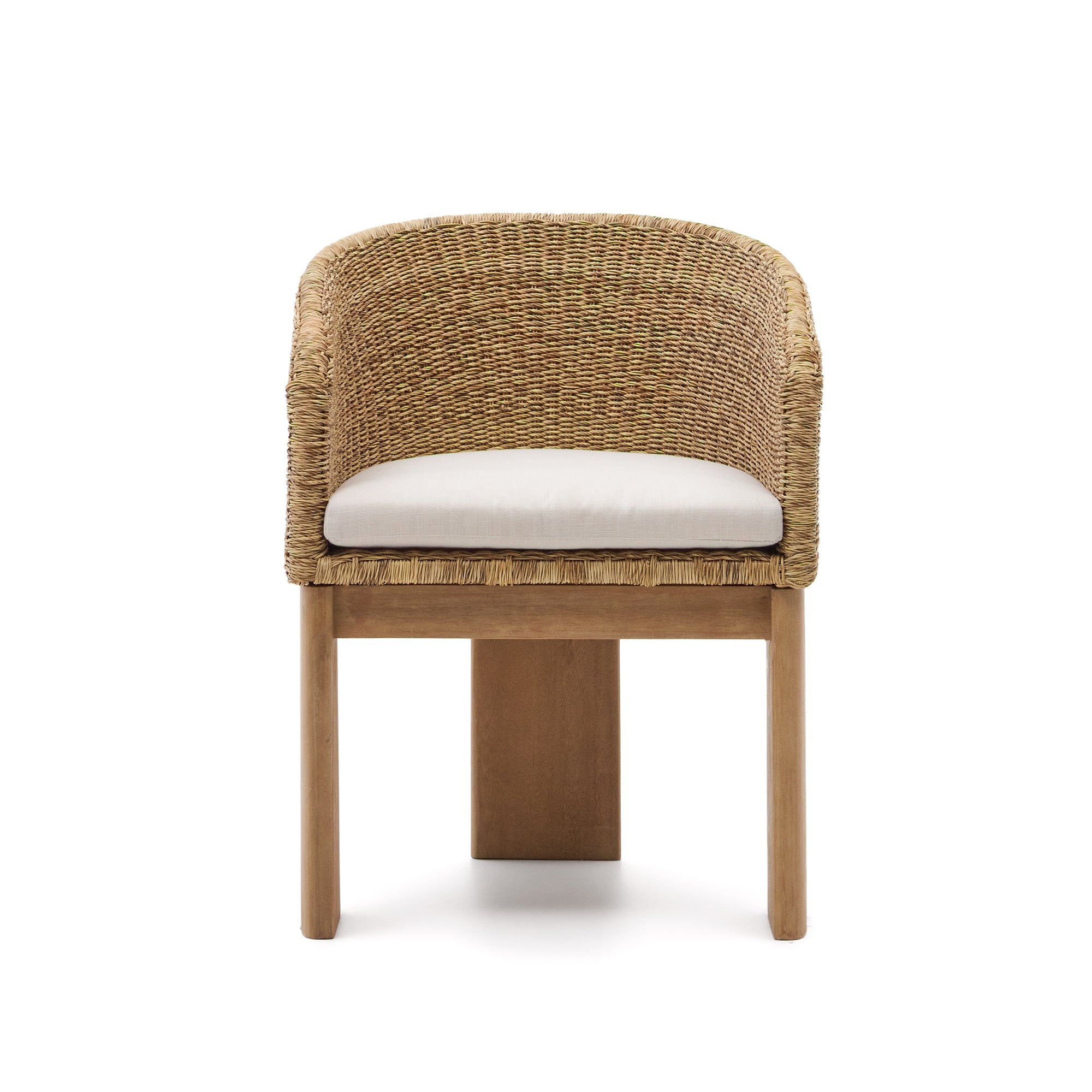 Xoriguer chair in synthetic rattan and solid eucalyptus wood FSC 100% - Product Image