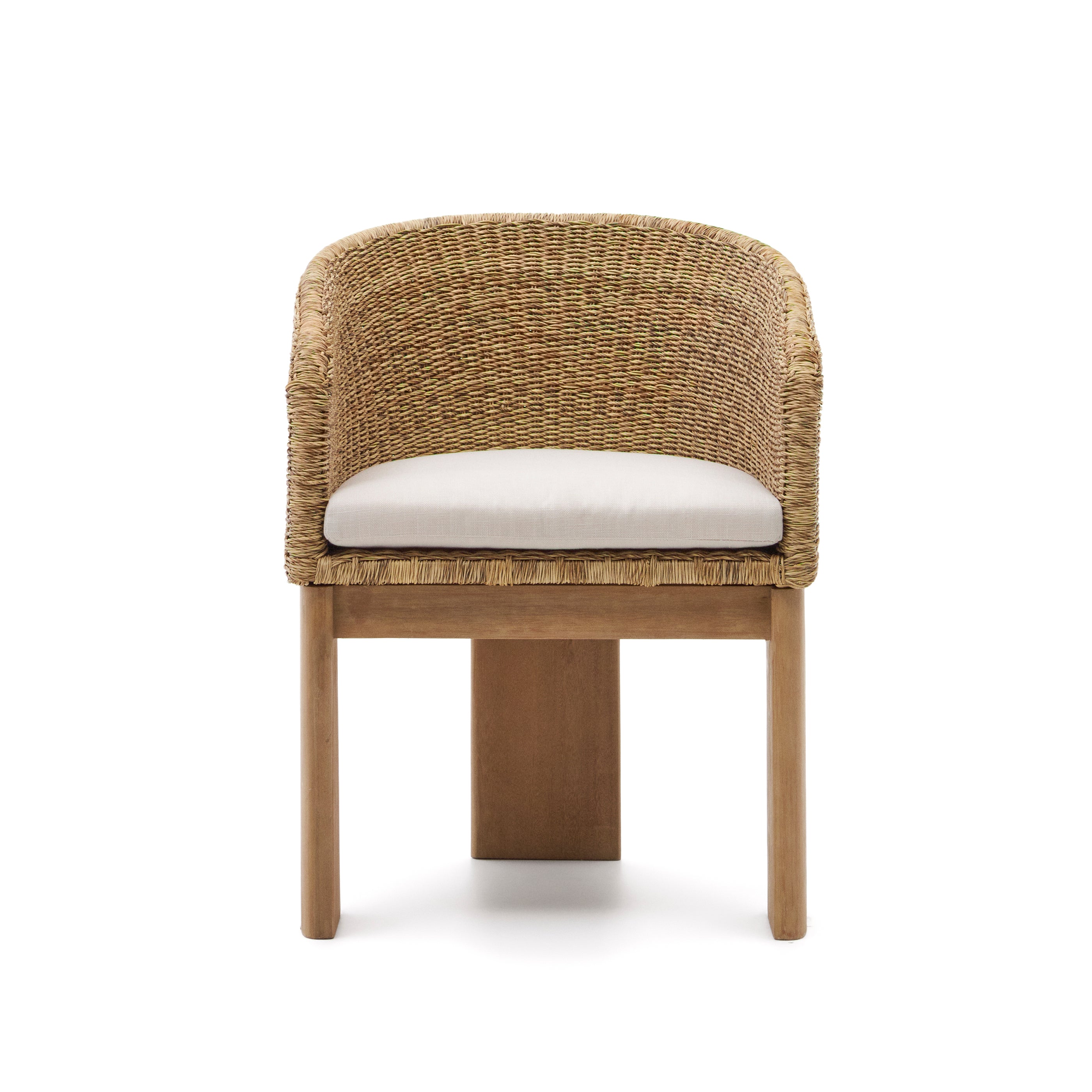 Xoriguer chair in synthetic rattan and solid eucalyptus wood FSC 100% - Product Image