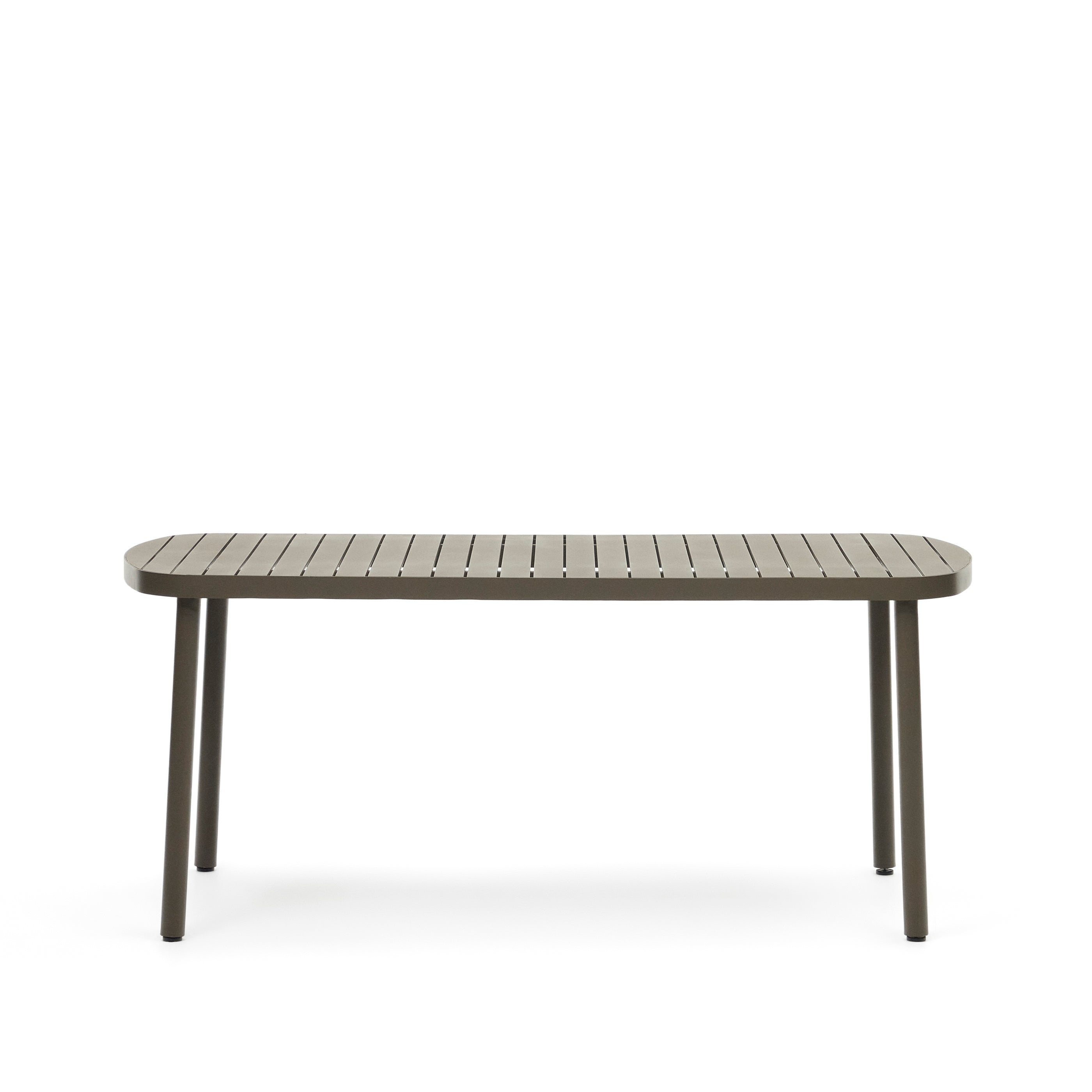 Joncols outdoor aluminium table with a powder coated green finish, 180 x 90 cm - Product Image