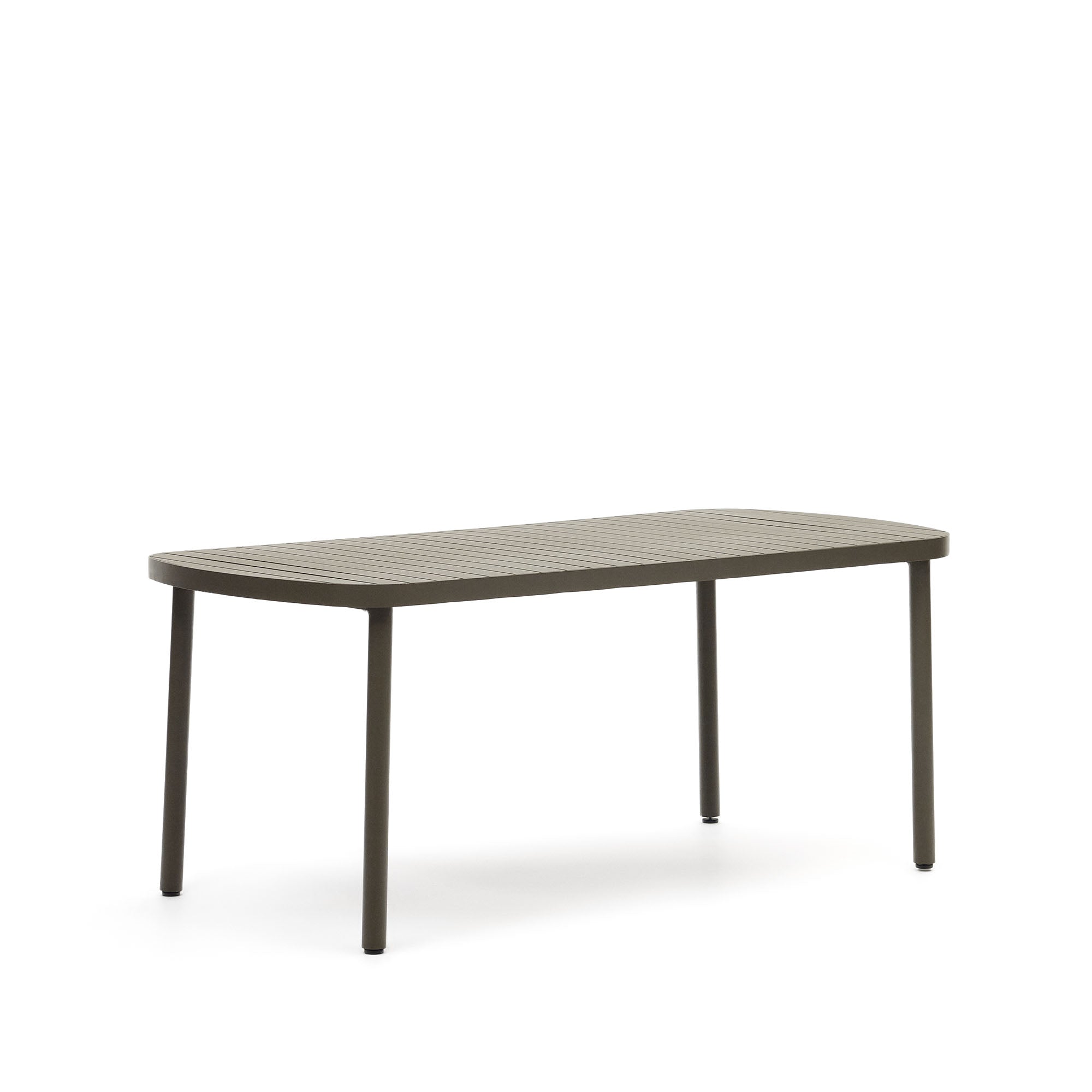 Joncols outdoor aluminium table with a powder coated green finish, 180 x 90 cm - Product Image