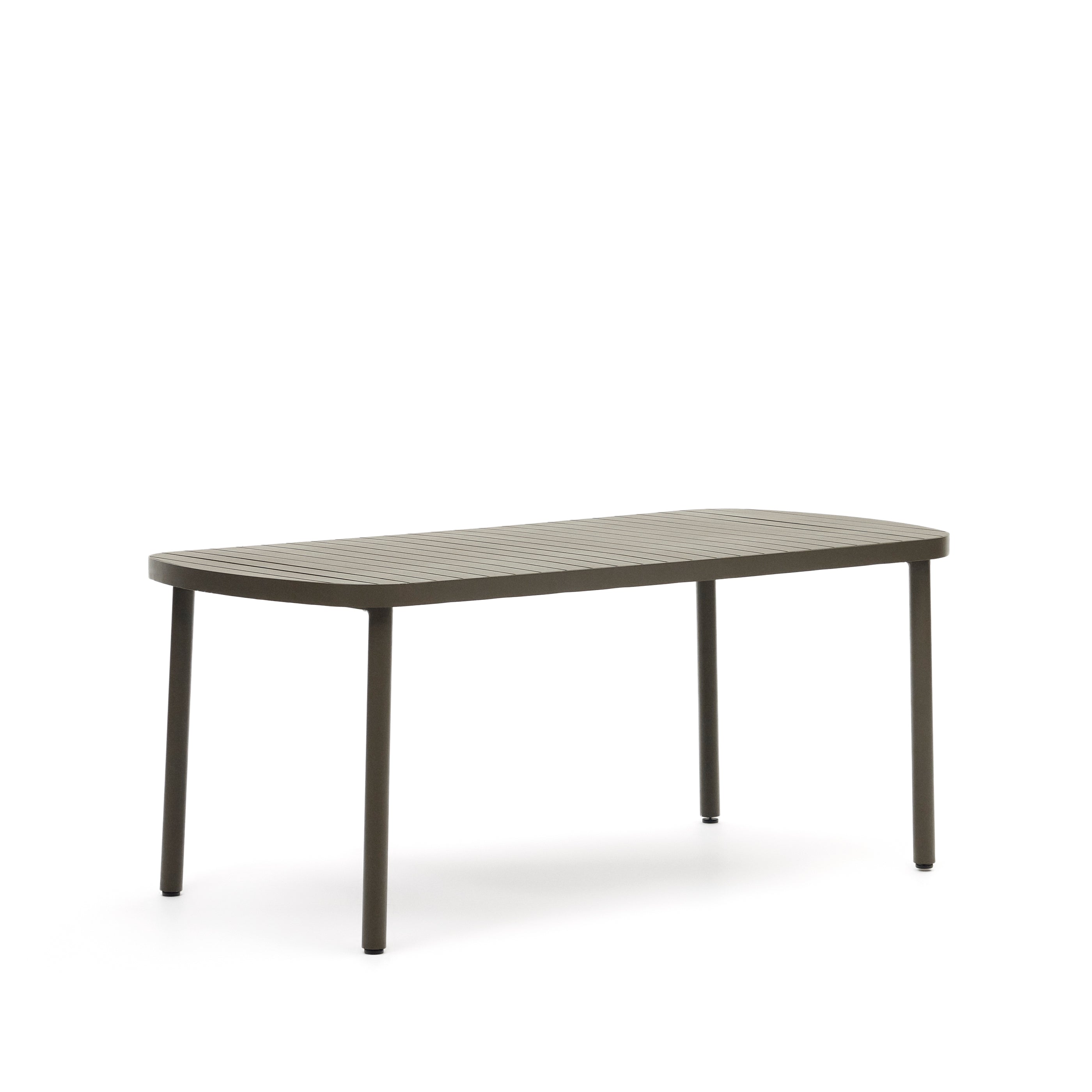 Joncols outdoor aluminium table with a powder coated green finish, 180 x 90 cm - Product Image