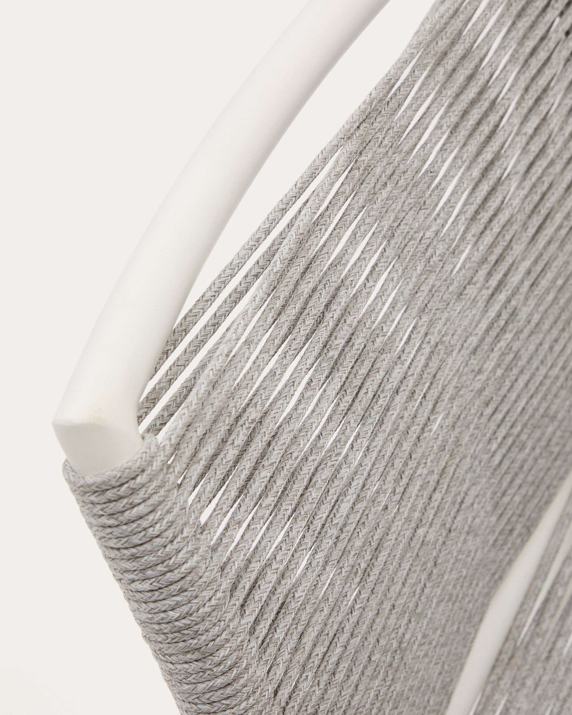 Culip outdoor stool made of rope cord and white aluminium, 65 cm - Detail