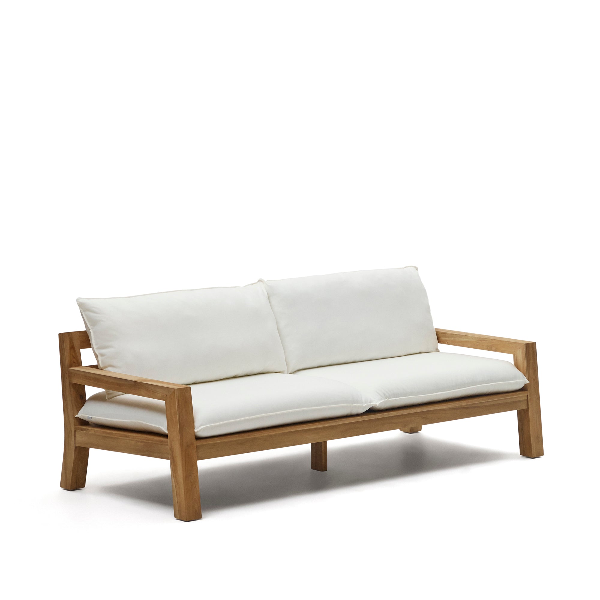 Forcanera 3 seater solid teak sofa, 211 cm - Product Image