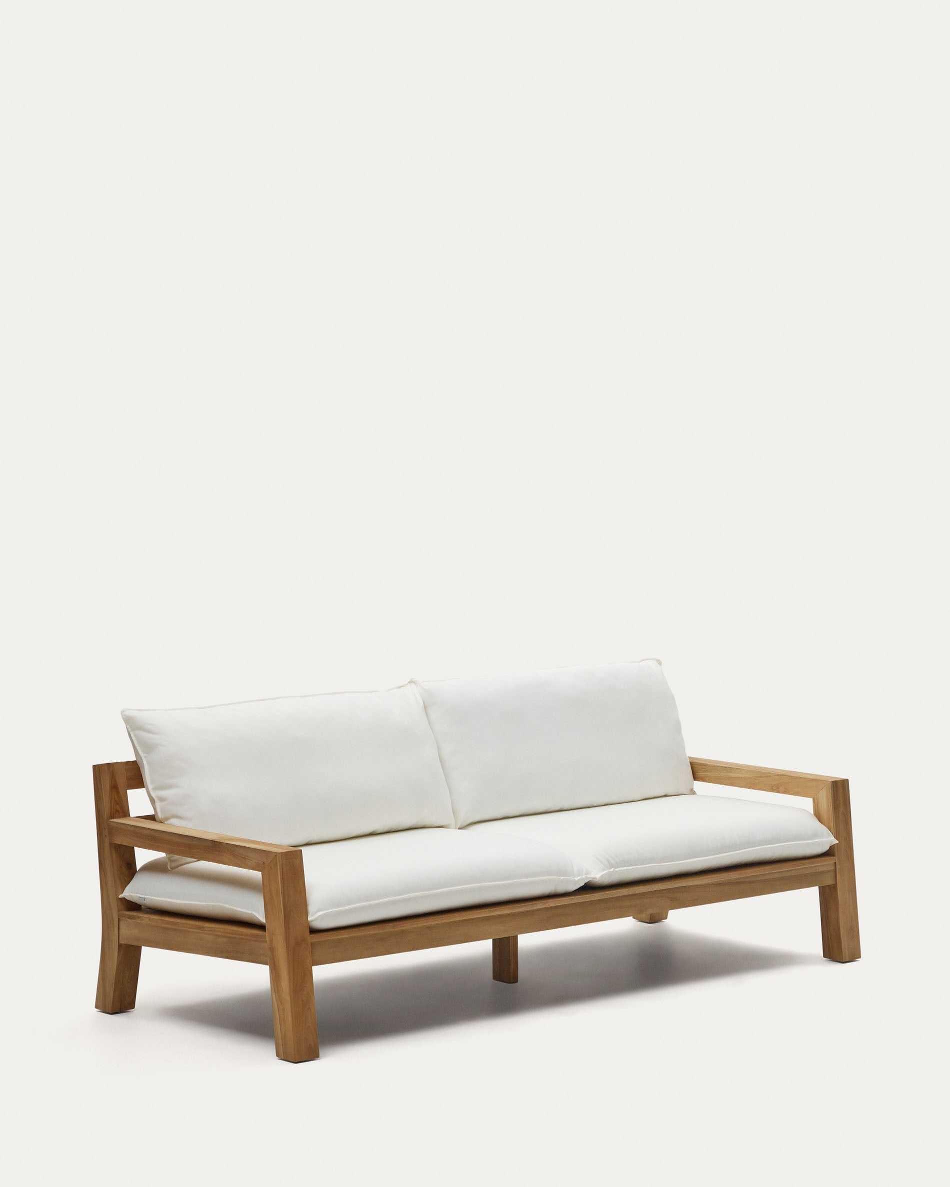 Forcanera 3 seater solid teak sofa, 211 cm - Product View