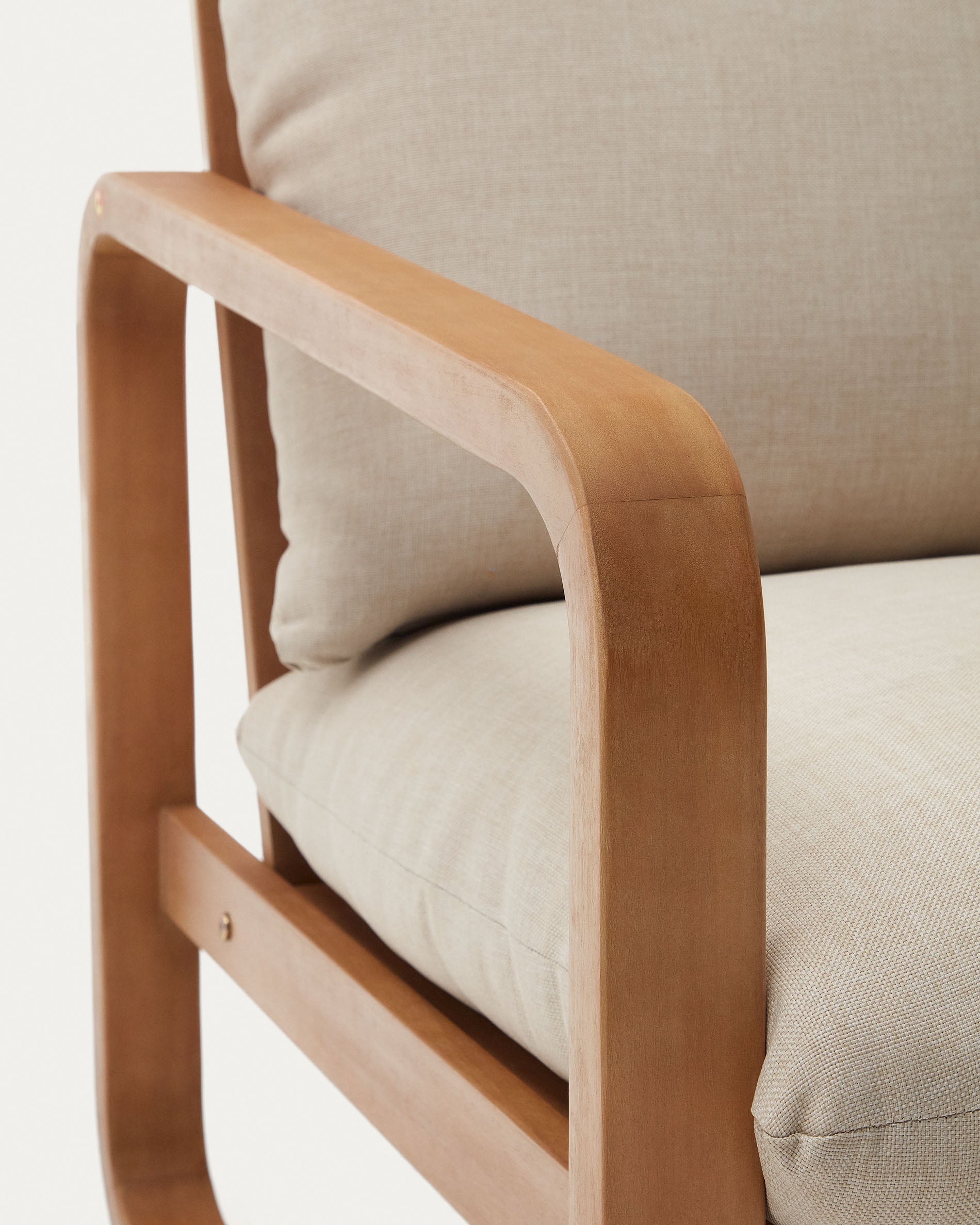 Sacaleta 2 seater sofa, made from solid eucalyptus wood 142 cm - Detail