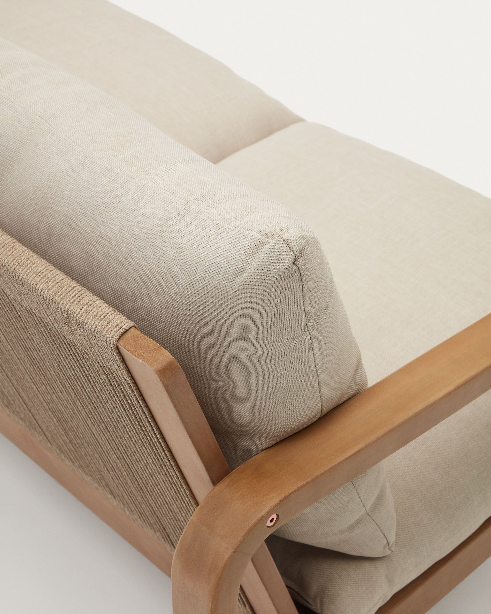 Sacaleta 2 seater sofa, made from solid eucalyptus wood 142 cm - Detail