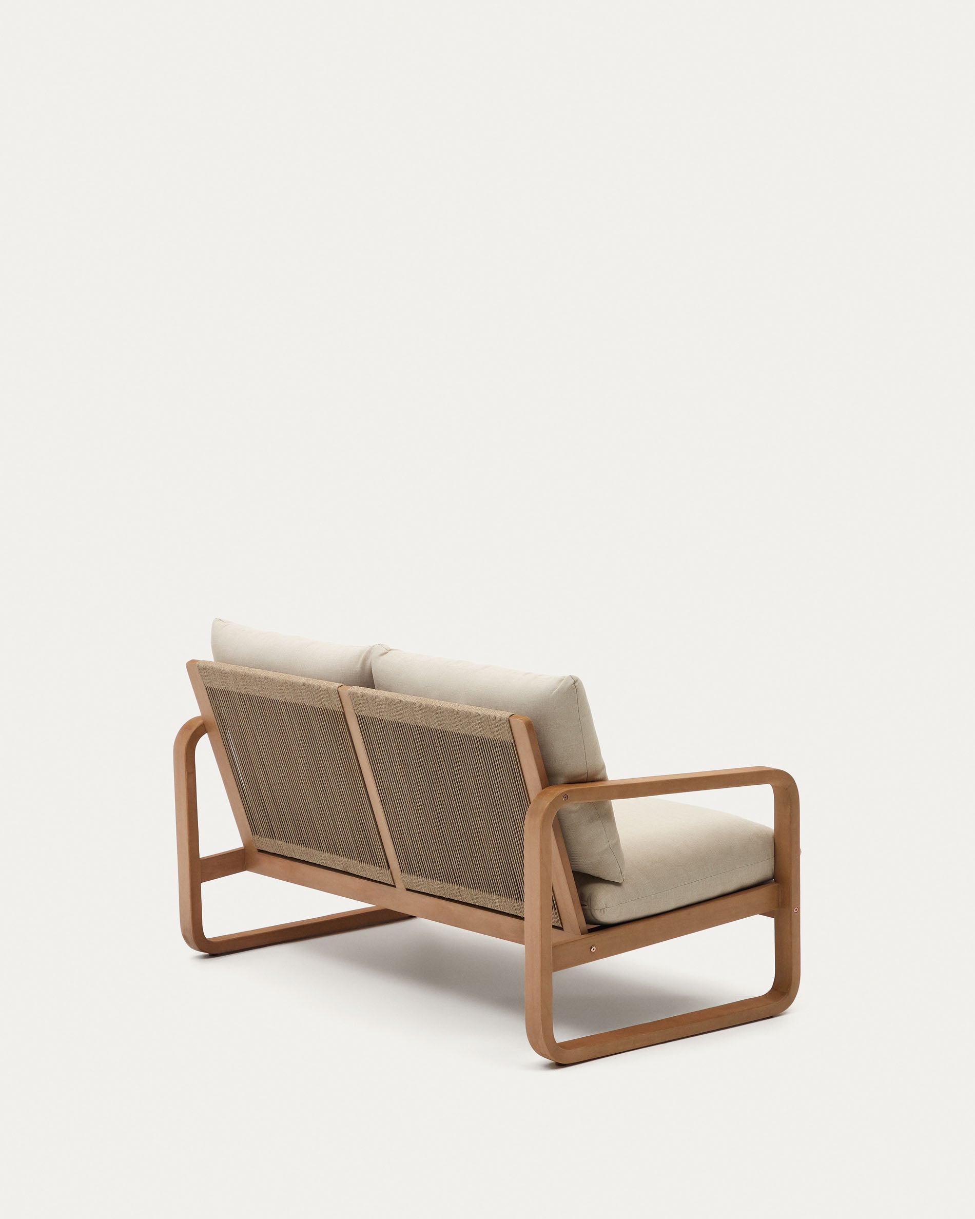 Sacaleta 2 seater sofa, made from solid eucalyptus wood 142 cm - Product View