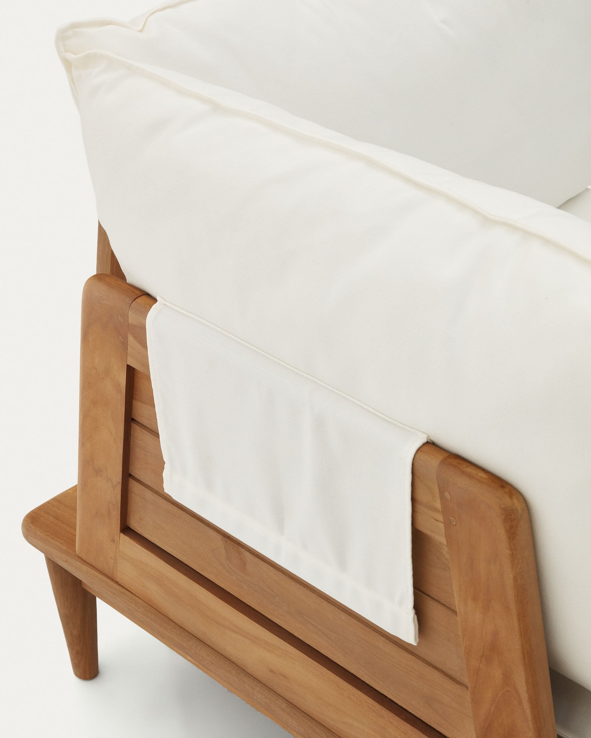 Portitxol modular corner armchair in solid teak - Detail