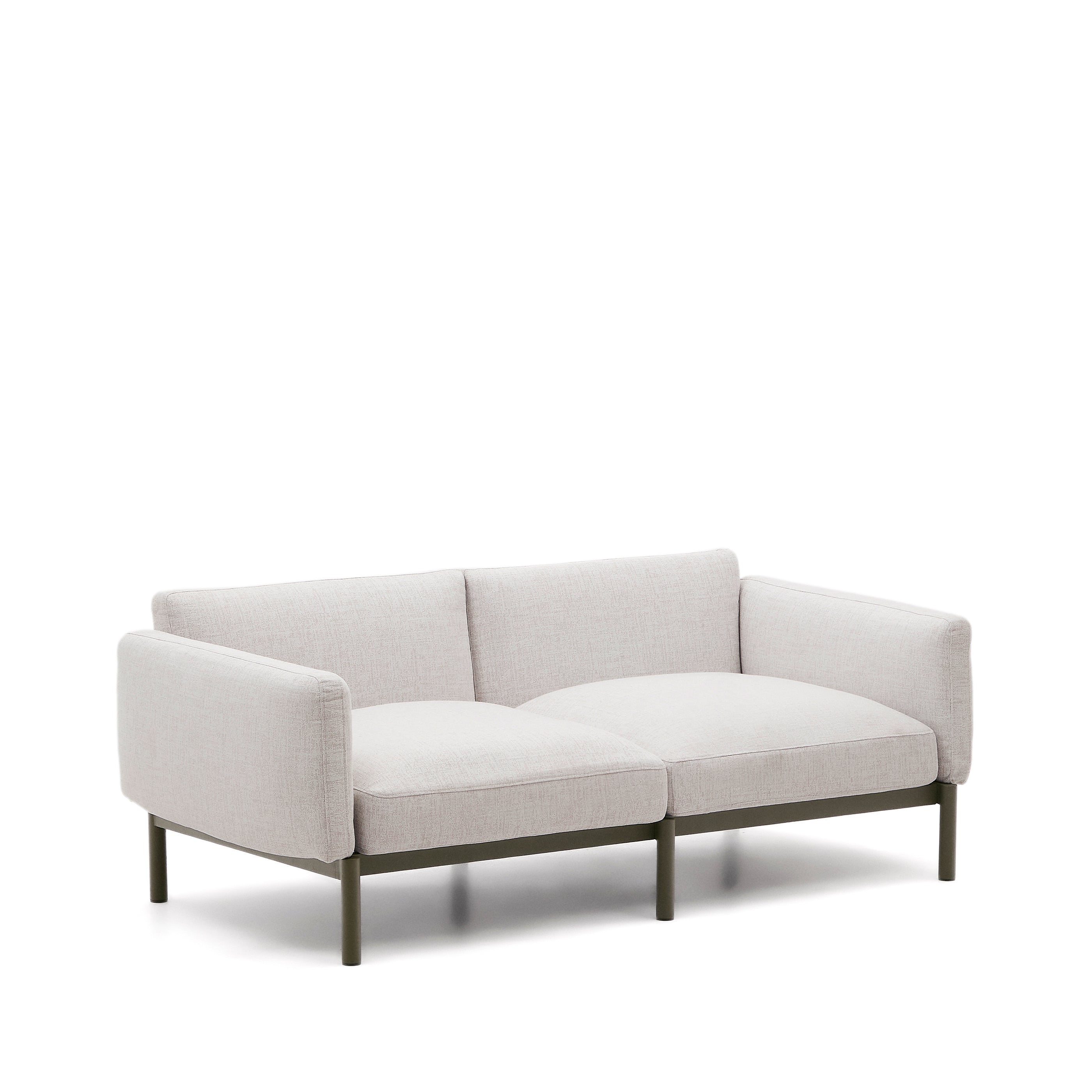 Sorells 2-seater modular outdoor sofa in aluminium with green finish 201 cm - Product Image