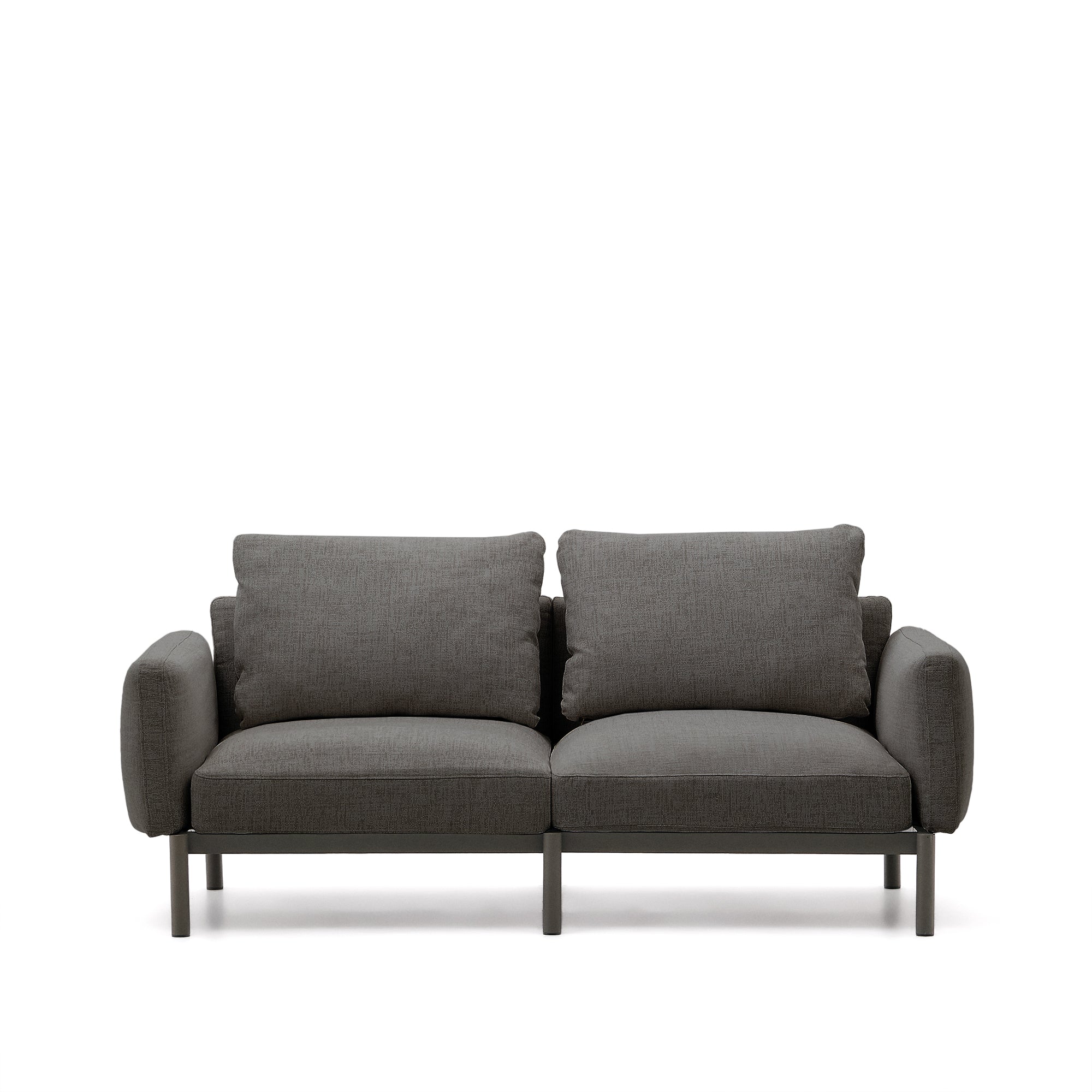 Sorells modular 2-seater outdoor sofa in aluminium with grey finish 201 cm - Product Image